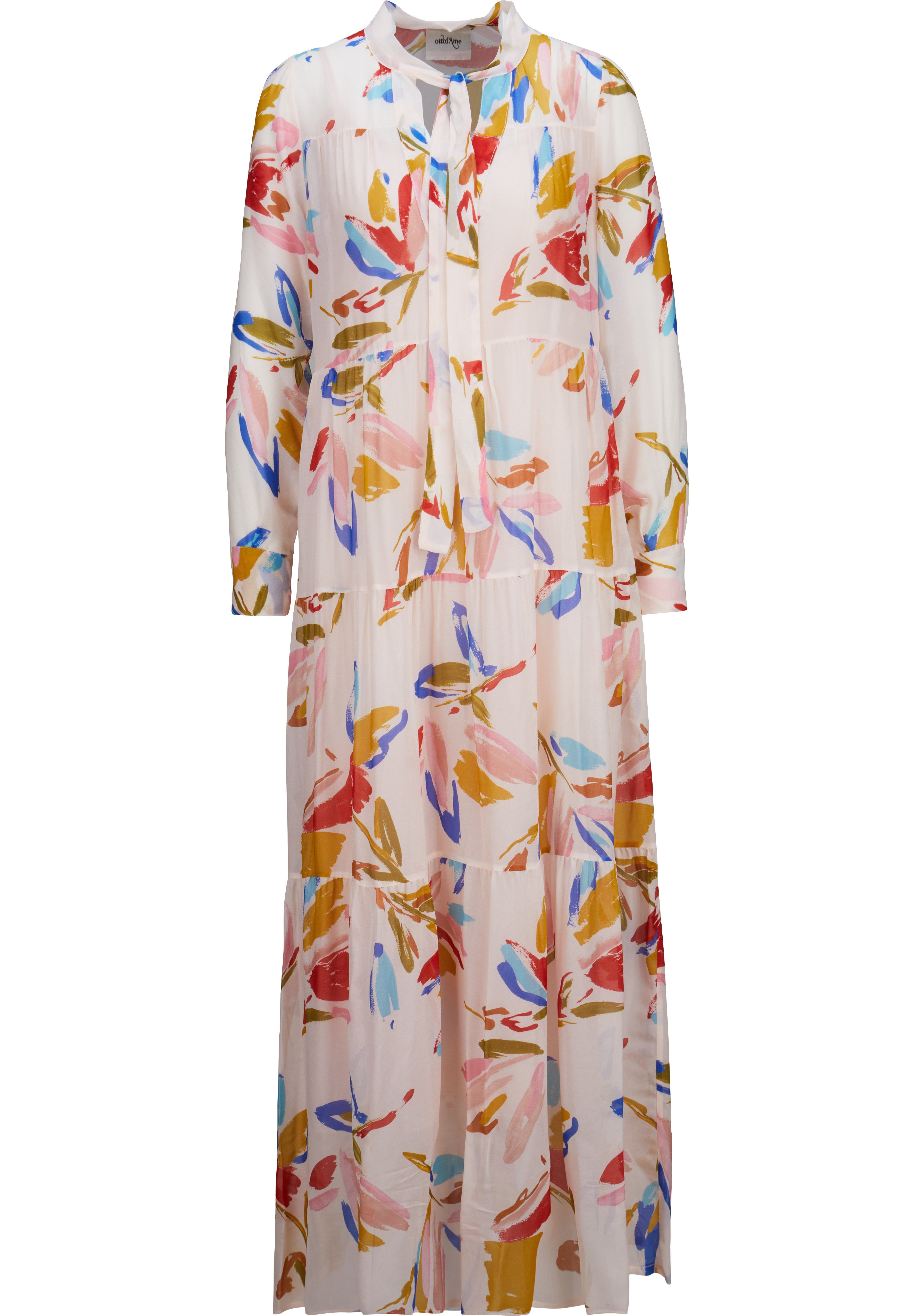 Damen Kleider Ottod’Ame Tunikakleid ottod`Ame Tunika-Kleid mit buntem Blumen-Muster