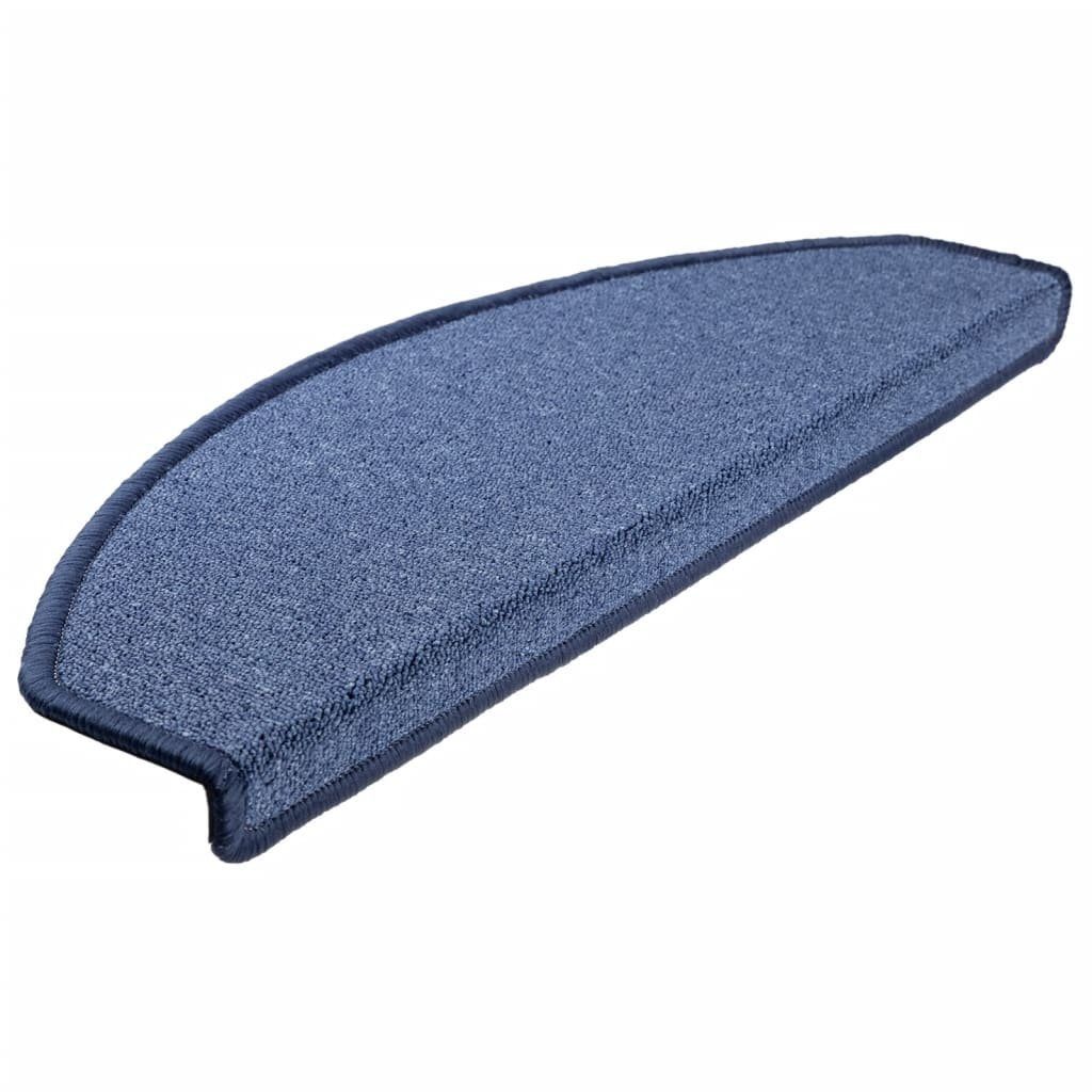 vidaXL Stufenmatte 15 Stk. Treppenmatten Blau günstig online kaufen