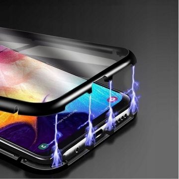 COFI 1453 Smartphone-Hülle 360 Magnet Slim Metall Case mit Schutzglas für Xiaomi 13T / 13T Pro