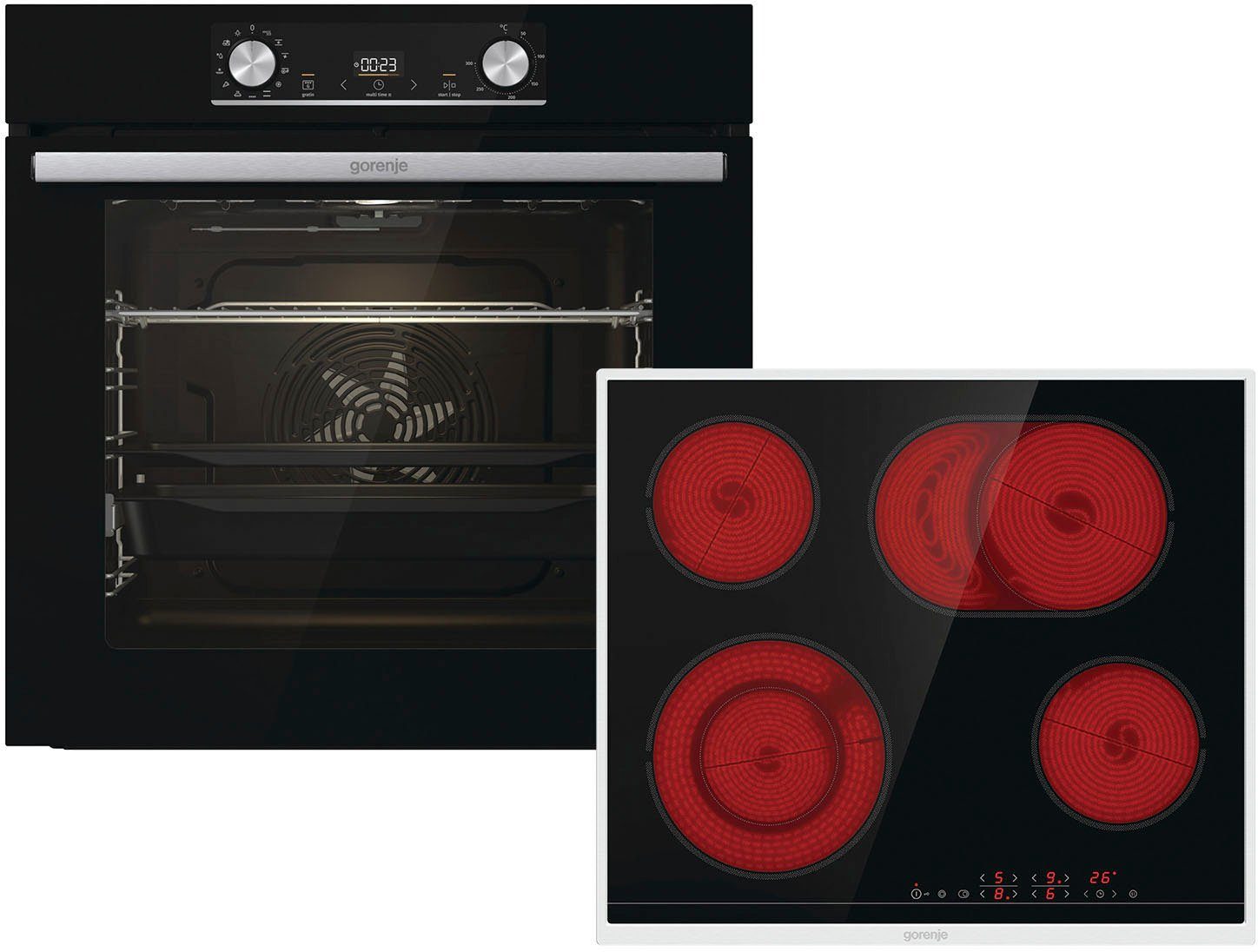 GORENJE Backofen-Set Steam Set, mit 1-fach-Teleskopauszug