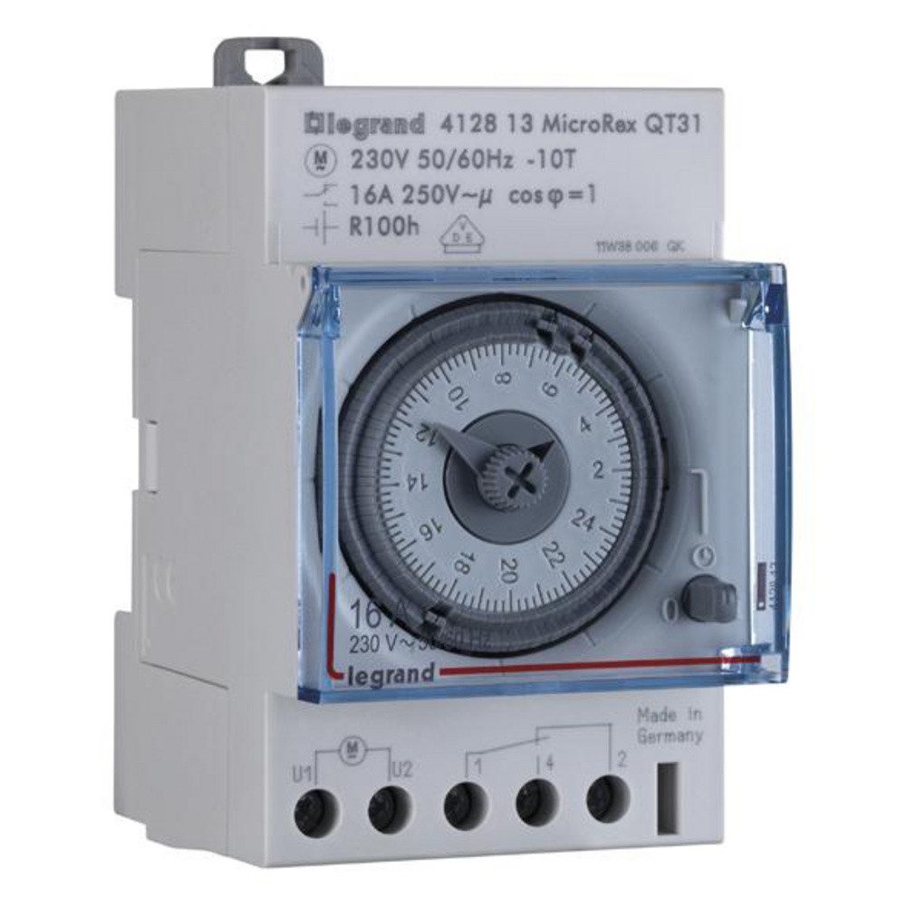 legrand® Zeitschaltuhr Legrand Legrand 412813 Hutschienen-Zeitschaltuhr analog 230 V, Legrand 412813
