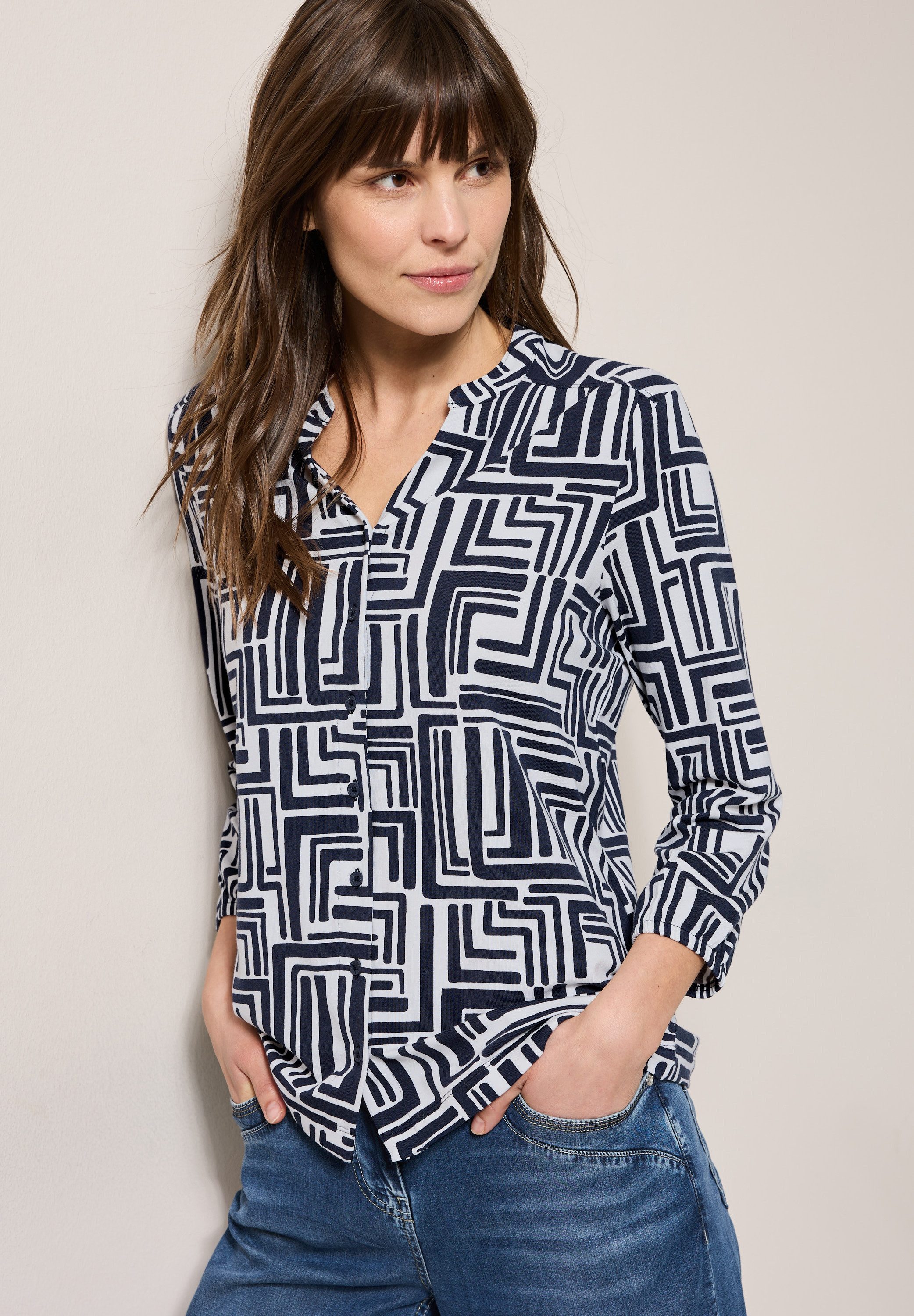 CECIL Blusenshirt mit All-Over Print günstig online kaufen