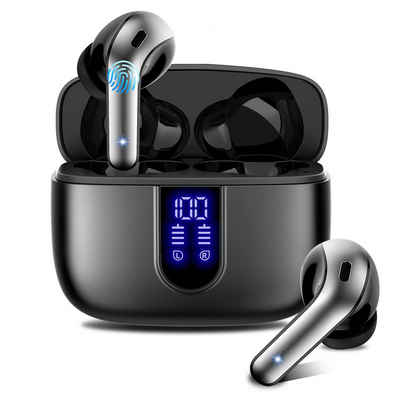 HYIEAR Kopfhörer kabellos Bluetooth 5.3, IPX5 wasserdicht, für Android/iOS wireless In-Ear-Kopfhörer (Voice Assistant, Bluetooth, Stereo USB-C)