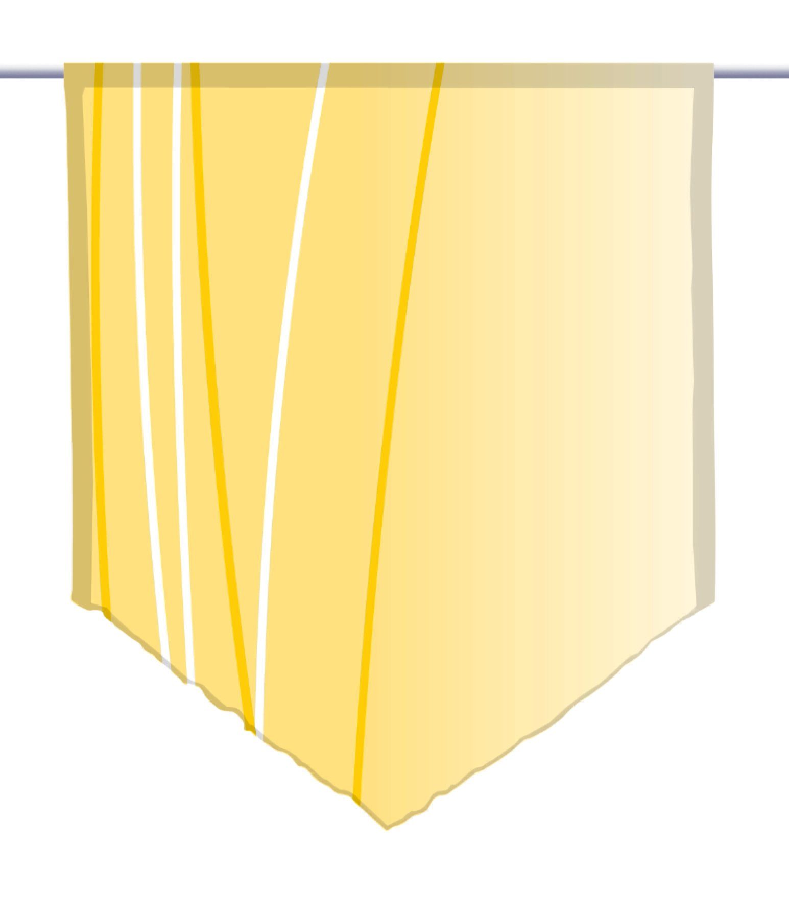 Scheibengardine gardinen-for-life Linea dark spitz, gelb Scheibenhänger links