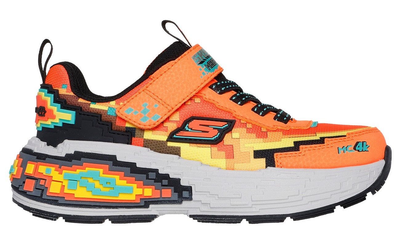 Skechers MEGA-CRAFT 4K Sneaker, Klettschuh im coolen Pixel-Look, Größenschablone zum Download