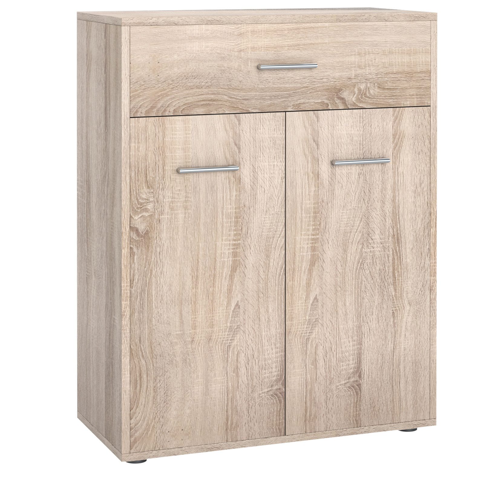 COSTWAY Badkommode, mit Schublade und Unterschrank,60x29x82cm,weiß