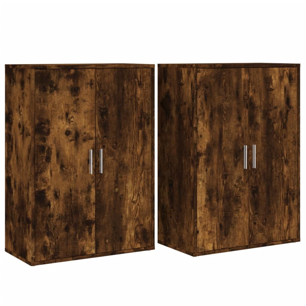 vidaXL Sideboard Sideboards 2 Stk. Räuchereiche günstig online kaufen