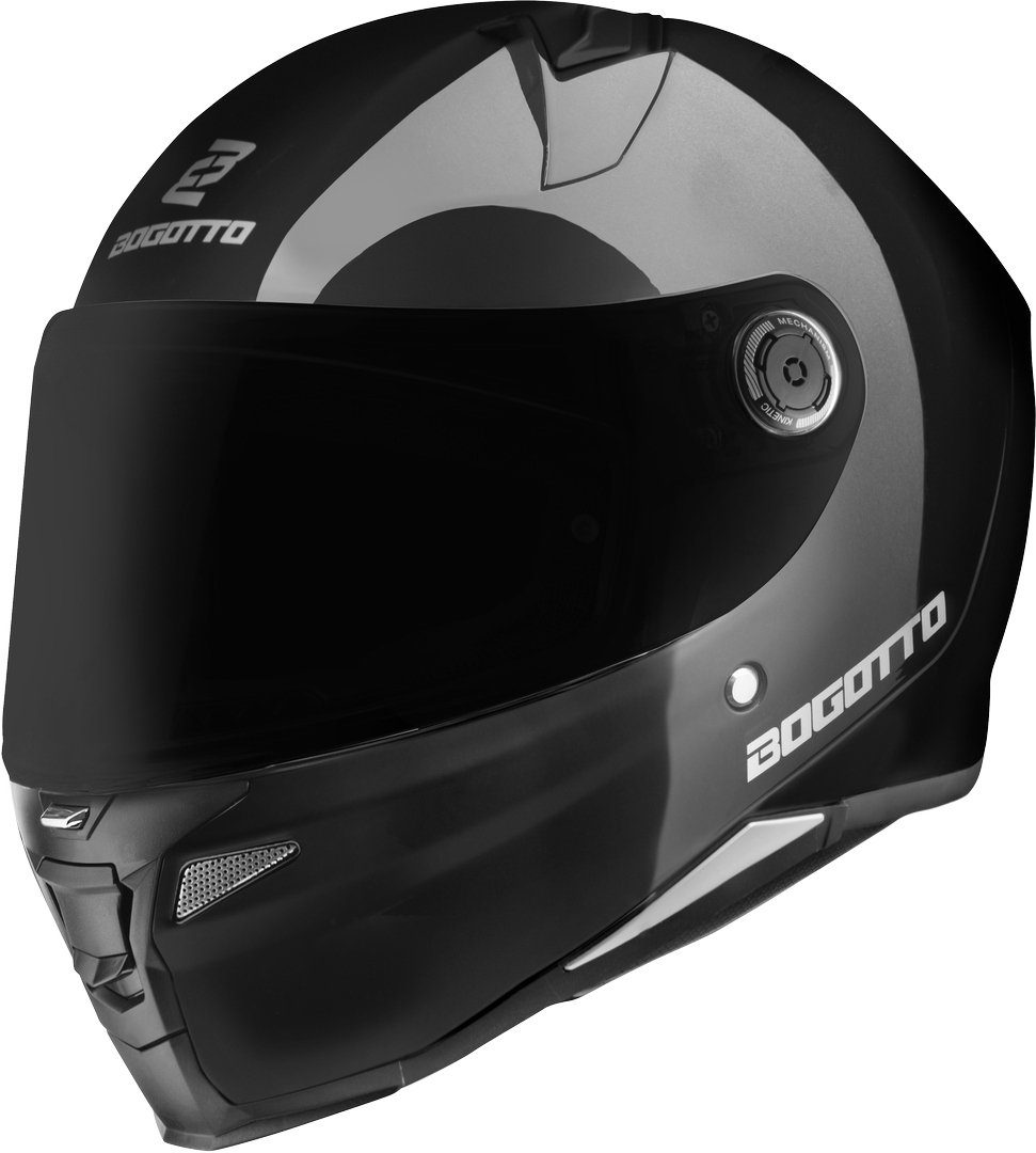 Bogotto Motorradhelm FF110B Helm, reflektierende, Pinlock, Schnellwechselvisier, Ratschenverschluss, E