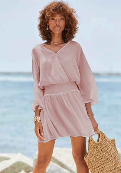 Vivance Strandkleid aus gekreppter Viskose, luftiges Blusenkleid, Sommerkleid