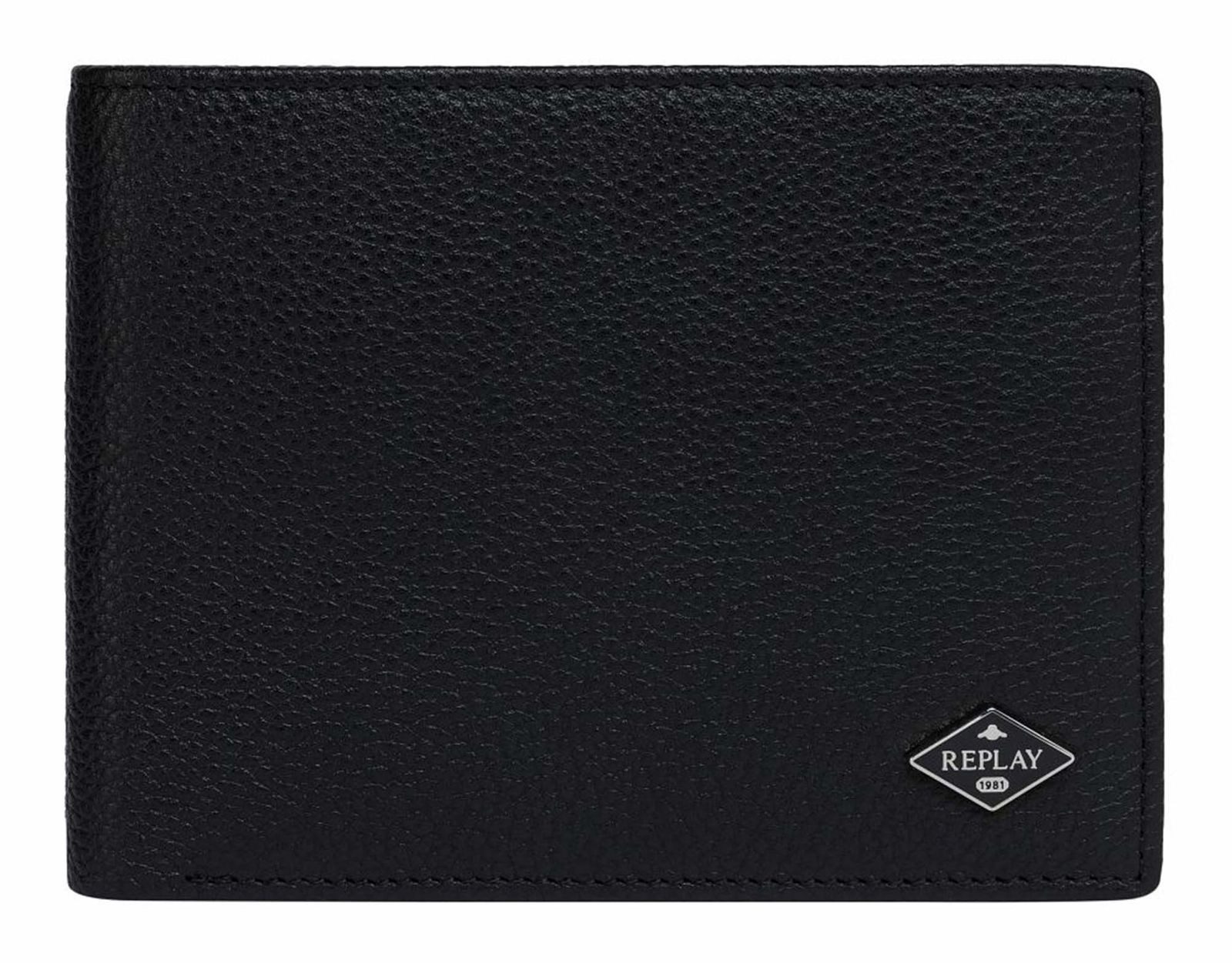 Replay Geldbörse Wallet, aus echtem Rindsleder mit RFID-Blocker Schutz