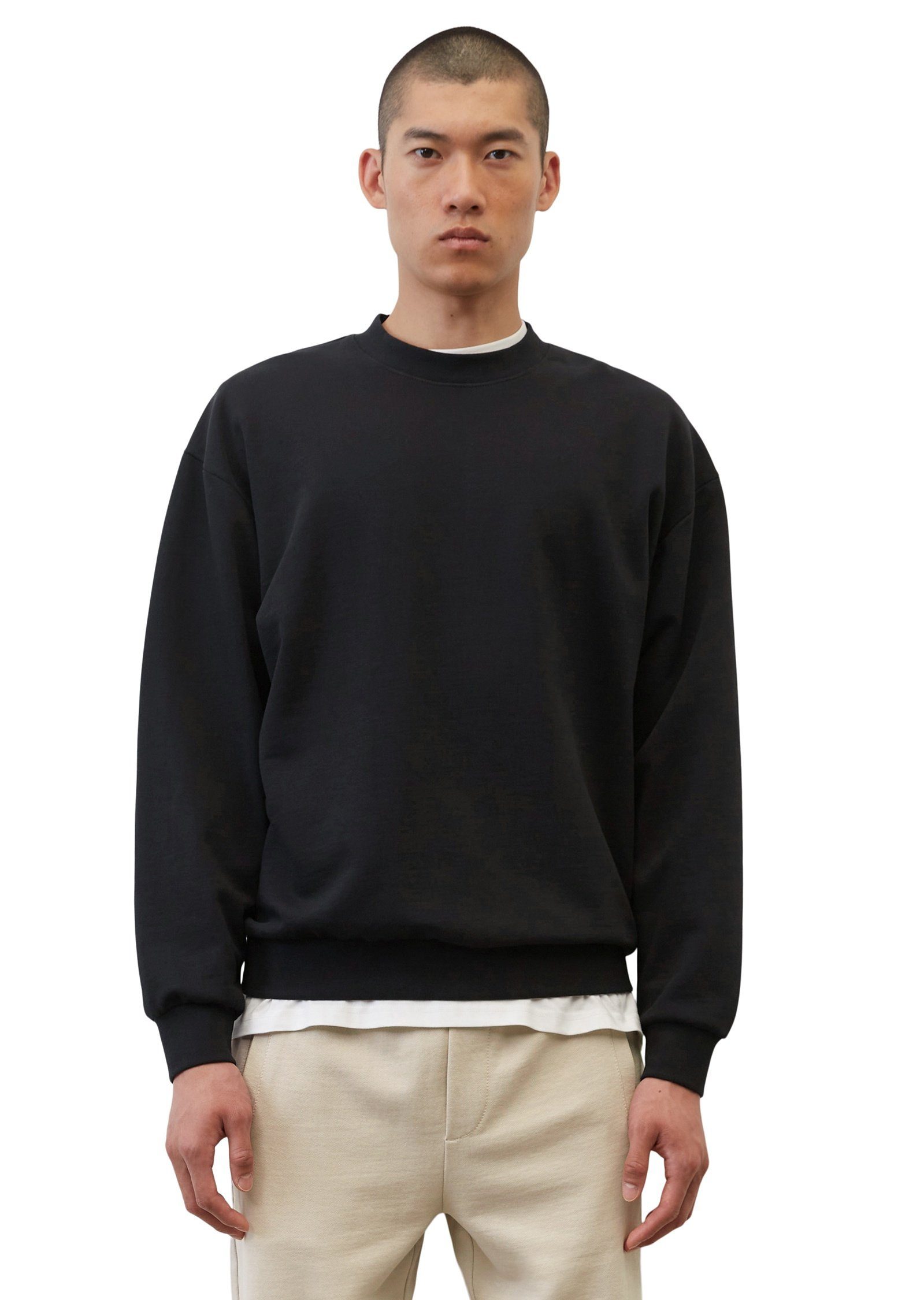 Marc O'Polo Sweatshirt aus reiner Bio-Baumwolle schwarz