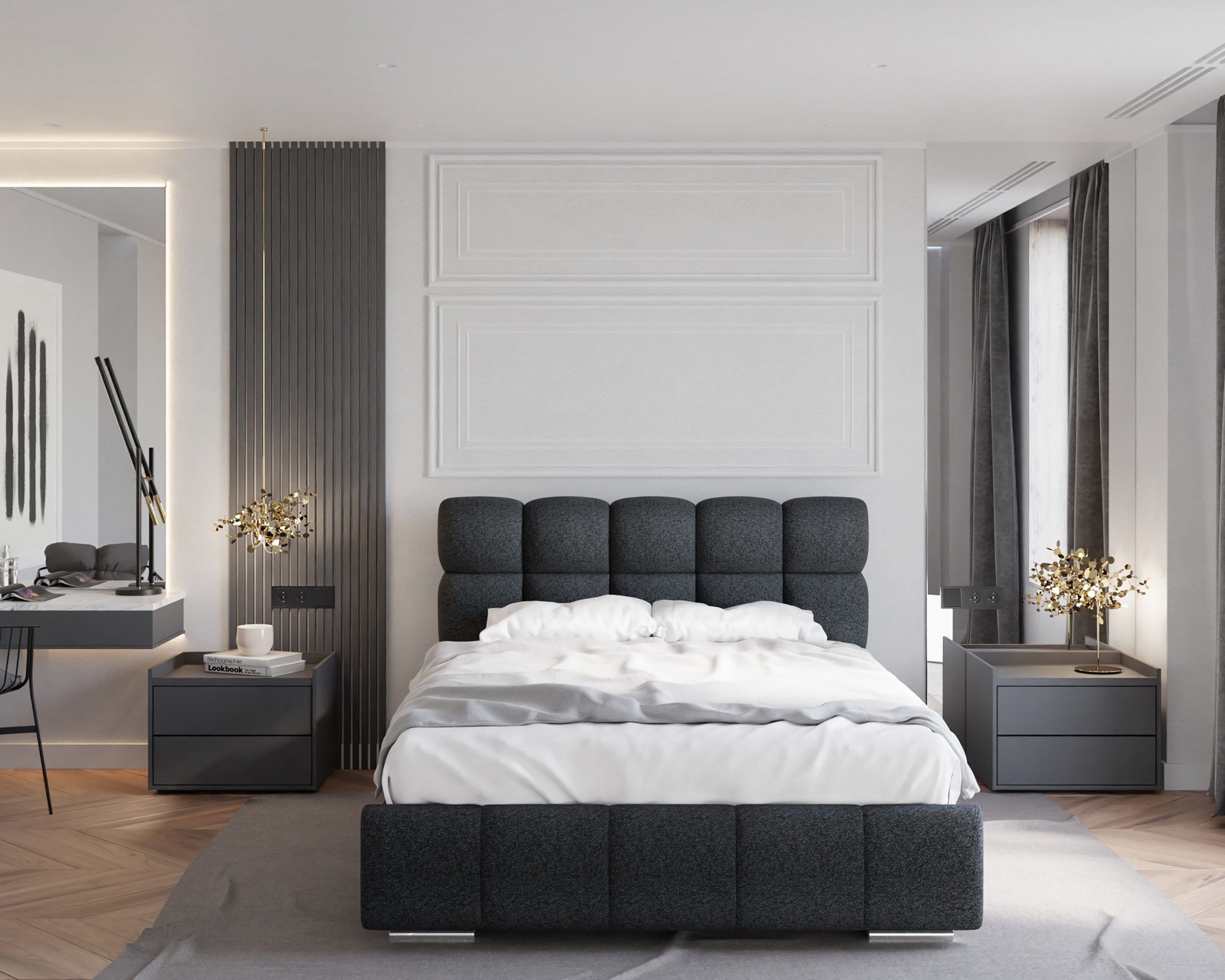 Homesy Polsterbett BLISS Luxus-Bett mit Lattenrost Wahl federkernmatraze, kokosmatratze, (Stabile Rahmenkonstruktion Metallrahmen), Ein Luxusbett in jeder Größe 140x200cm 160x200 cm 180x200cm