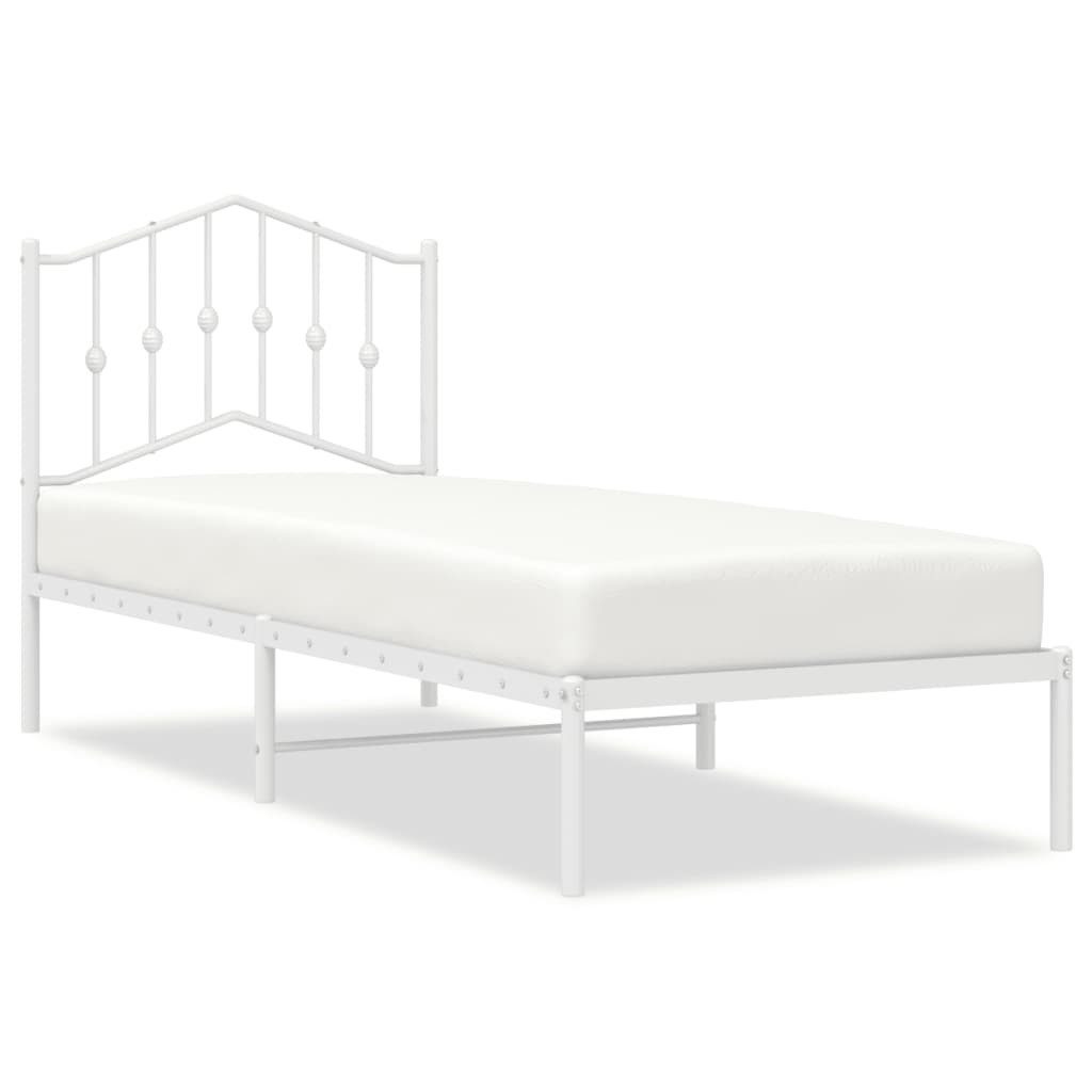 vidaXL Bett Bettgestell mit Kopfteil Metall günstig online kaufen
