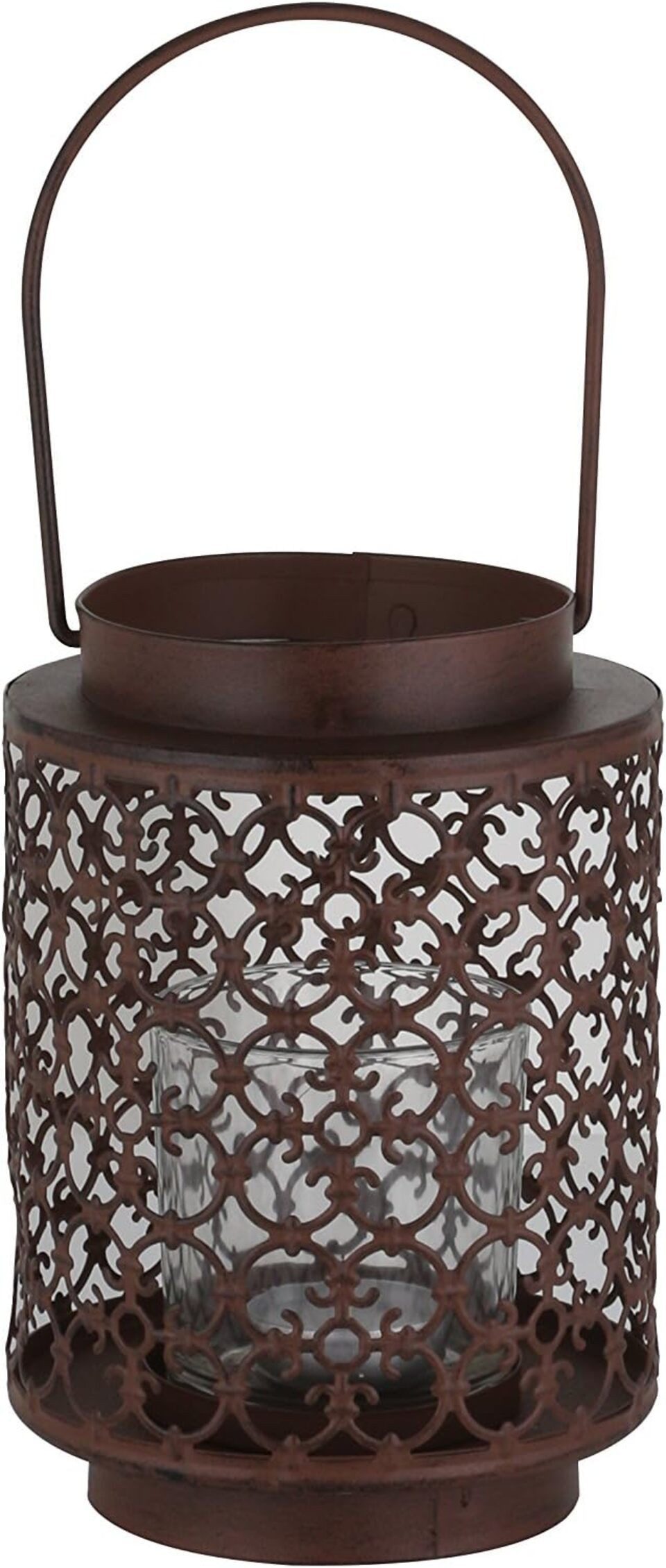 Greemotion Kerzenlaterne Laterne, Kerzenhalter Metall mit Glaseinsatz 12.5 x 12.5 x 18.5 cm (1 St)