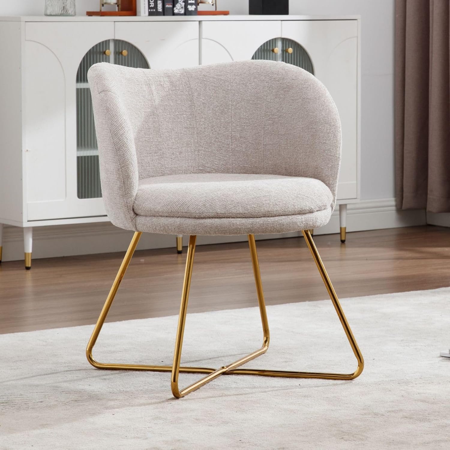 WAHSON OFFICE CHAIRS Loungesessel Kunstfell/Chenille Akzentstuhl mit Metall günstig online kaufen