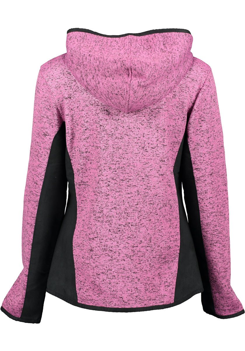 OS Trachten Strickfleecejacke Zumgu Outdoorjacke mit Kapuze mit Kontrastfut günstig online kaufen