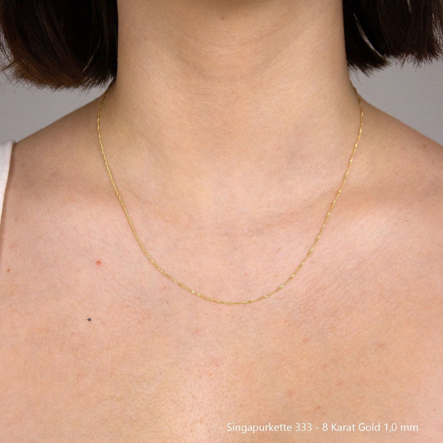 HOPLO Goldkette Goldkette Singapurkette 333 - 8 Karat Gold 1,0 mm - 38 cm, günstig online kaufen