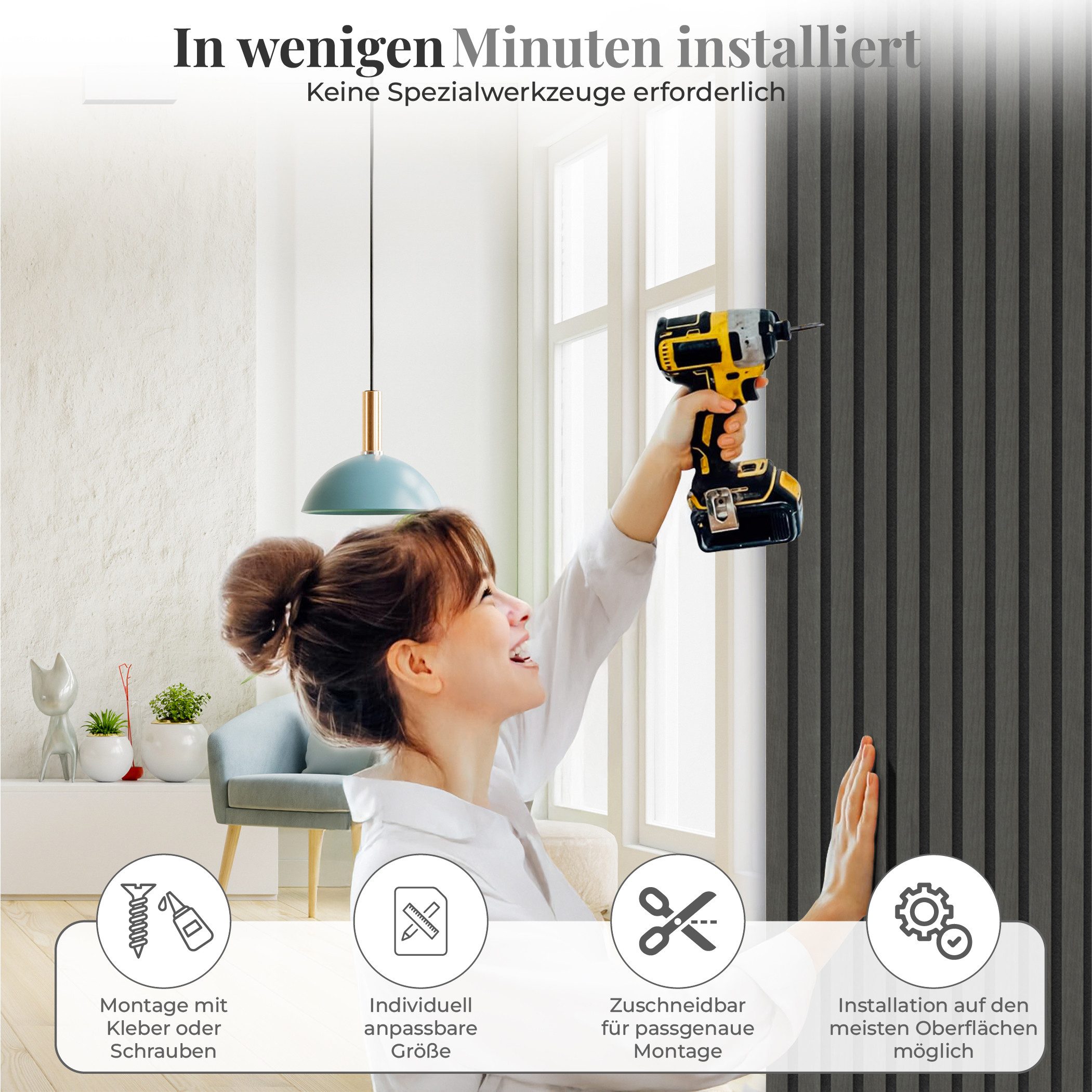 IZODEKOR 3D Wandpaneel IZODEKOR 3D Wandpaneele Holz Schalldämmung, Akustikp günstig online kaufen