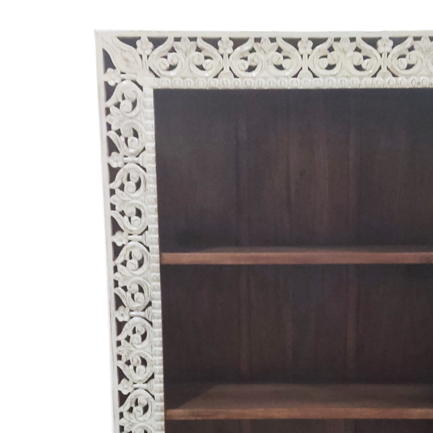 Marrakesch Orient & Mediterran Interior Bücherregal Vintage Bücherregal Muster 26 handgemacht aus Mango-Massivholz 192 cm, 1-tlg., Handarbeit