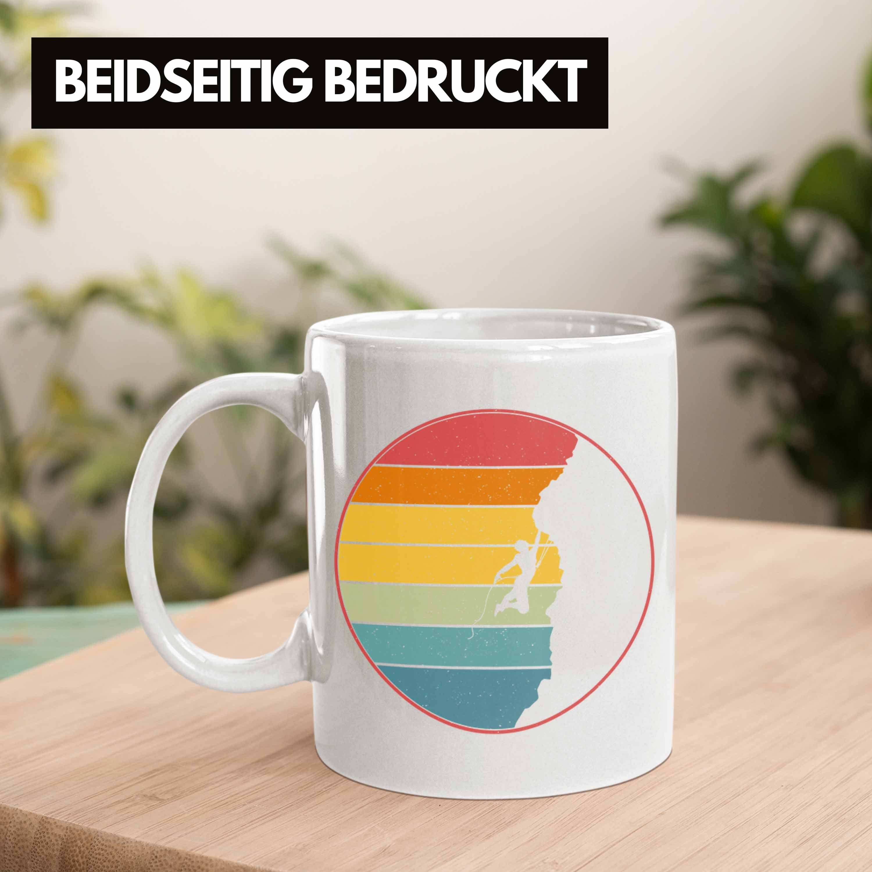 Bergsteigen Berge Boulder Tasse Trendation Weiss Klettern Geschenkidee - Tasse Geschenk Trendation