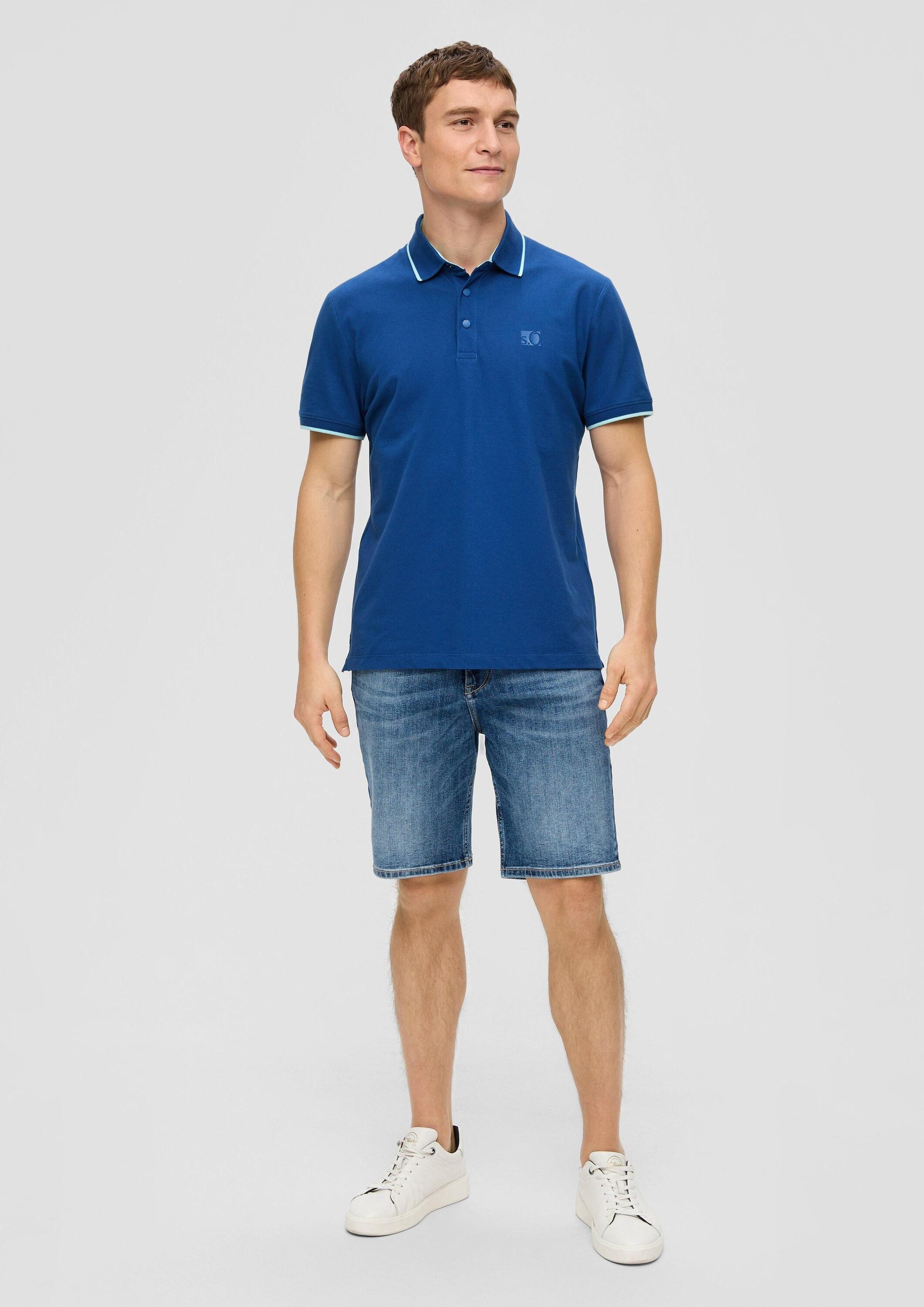 s.Oliver Kurzarmshirt Polo-Shirt Poloshirt mit Logo