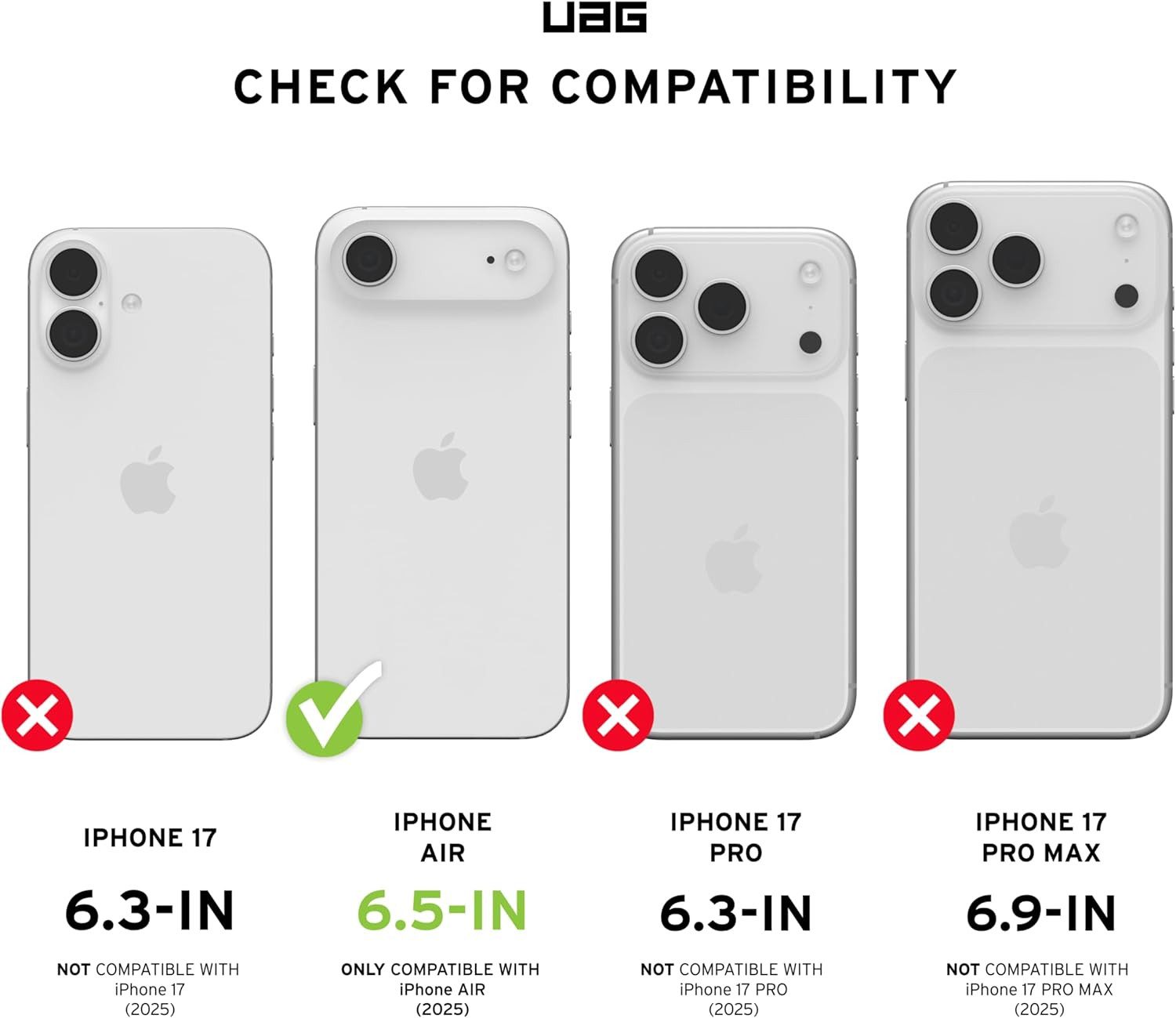 Urban Armor Gear Smartphone-Hülle Metropolis LT - iPhone Air MagSafe Hülle, [MagSafe optimiert, Fallschutz nach Militärstandard]