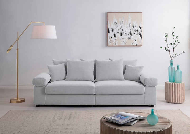ATLANTIC home collection Big-Sofa Bjoern, mit Cord-Bezug, XXL-Sitzfläche, mit Federkern, frei im Raum stellbar