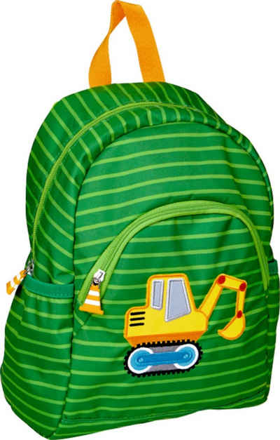 COPPENRATH DIE SPIEGELBURG Kinderrucksack Rucksack Bagger "Wenn ich mal groß bin" grün (Set, 1-tlg., Rucksack), strapazierbar