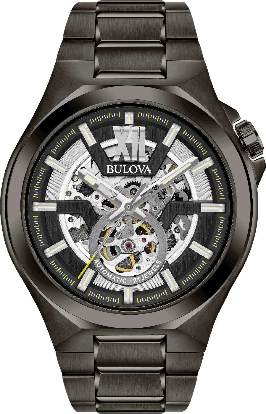 Bulova Quarzuhr Herren-Skelettuhr Automatic Maquina - Bulova Modell: 98A179