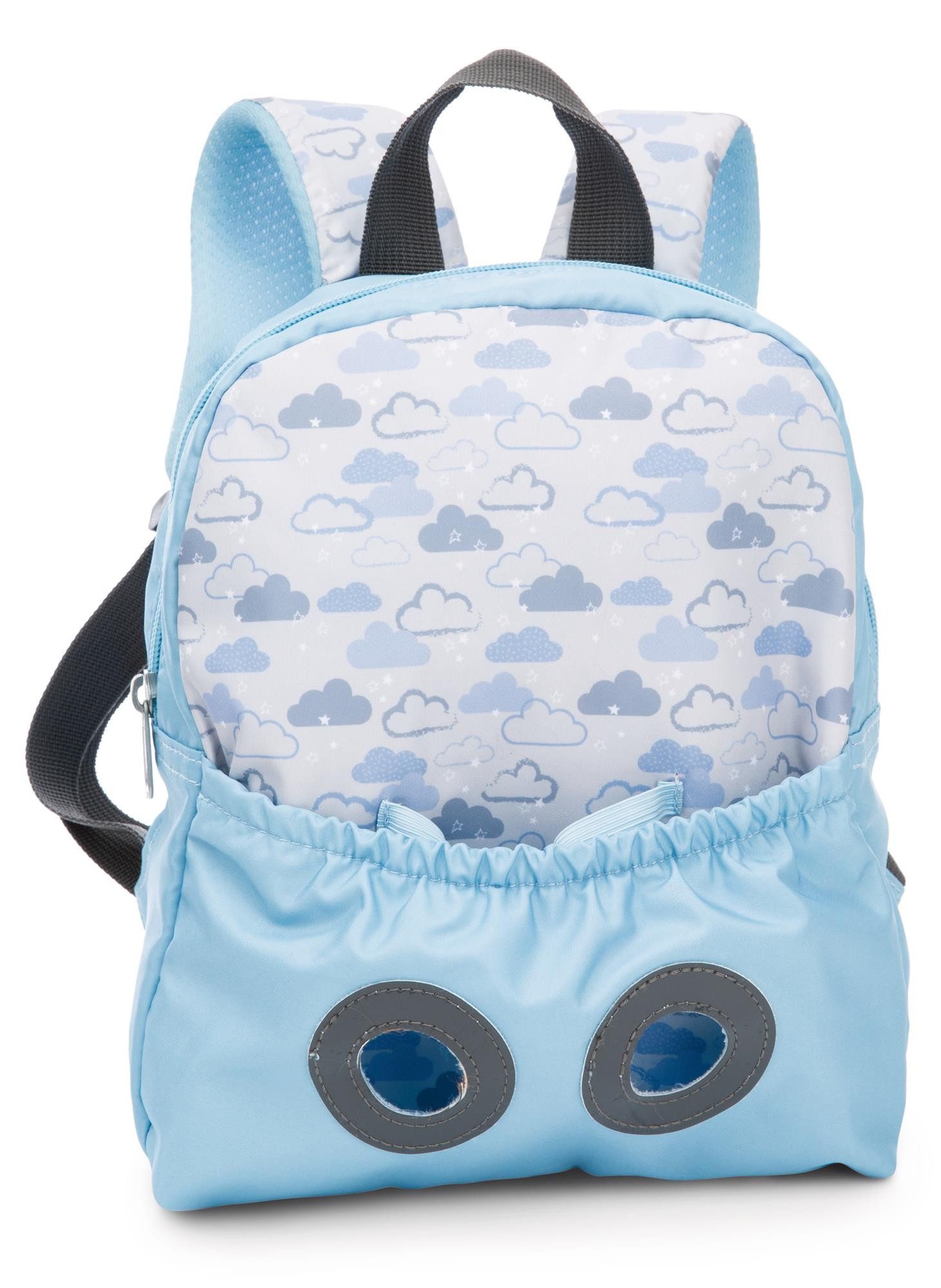 Nici Kuscheltier Rucksack blau mit Plüschtier roter Panda 25 cm
