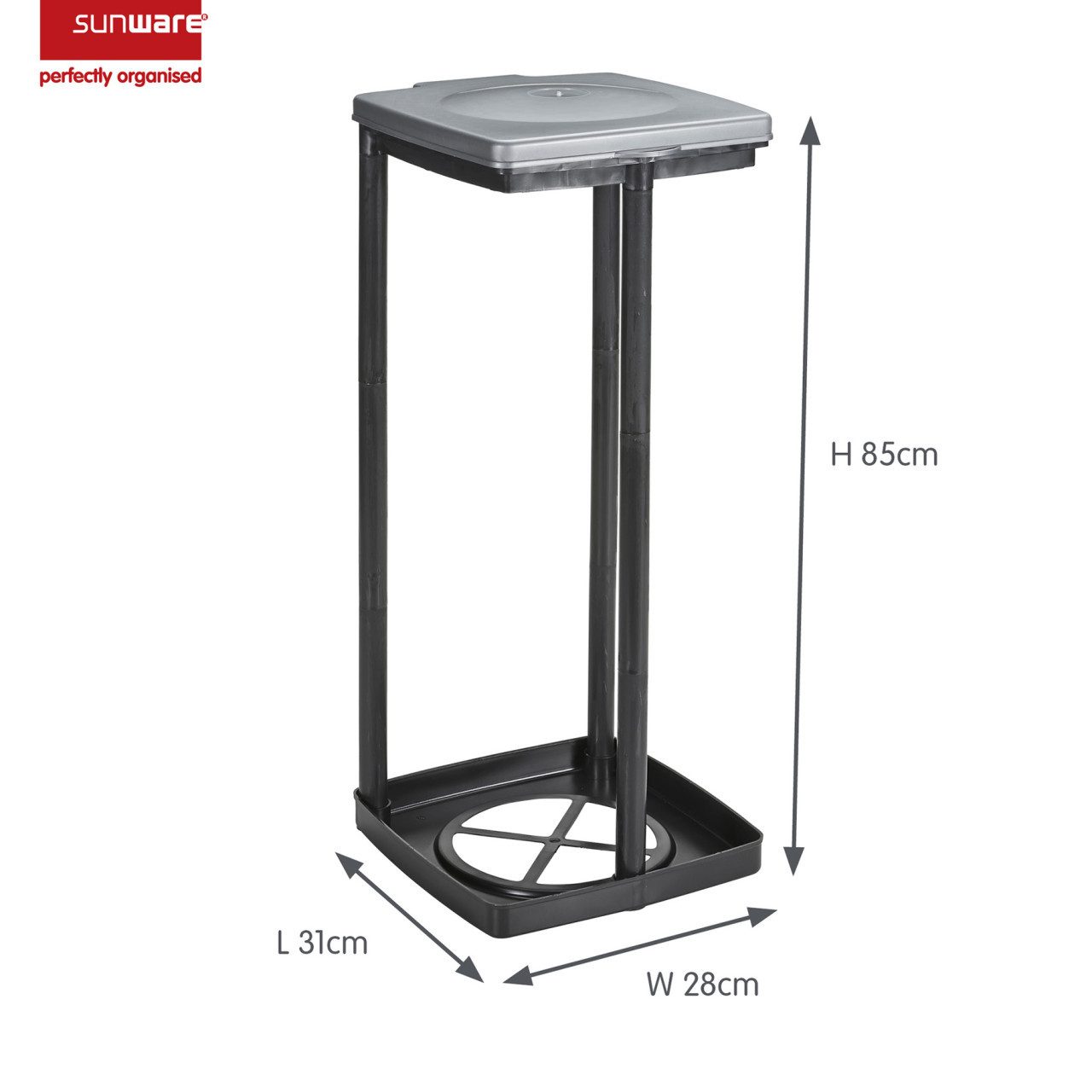 Sunware Müllsackständer Sunware Müllsackhalter Quadra für Säcke bis 120 L – Bild 4 von 5