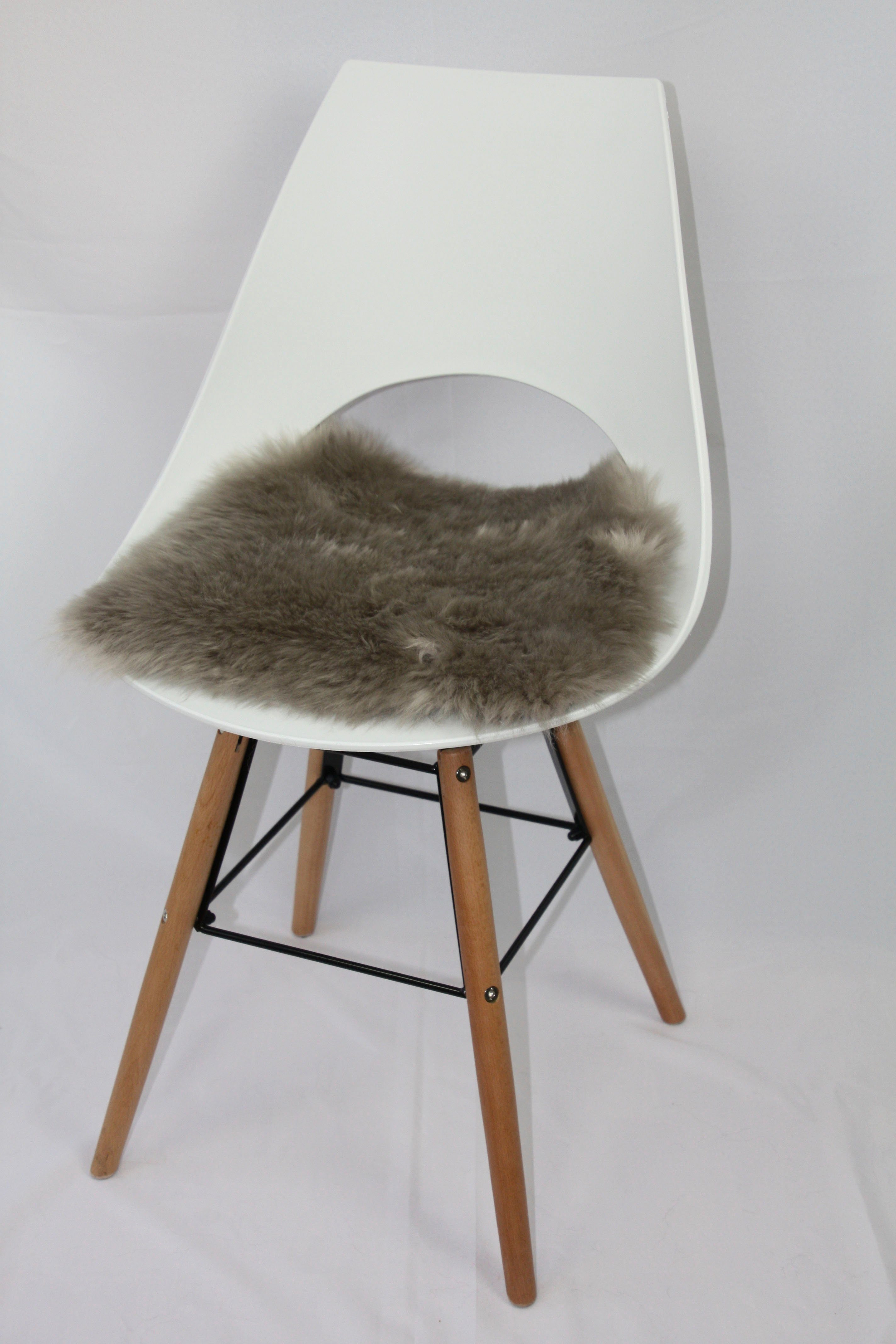 Heitmann Felle Stuhlkissen Lamm, Sitzauflage eckig, 44x44 cm, echtes Lammfell, waschbar, auch als 2er oder 4er Set