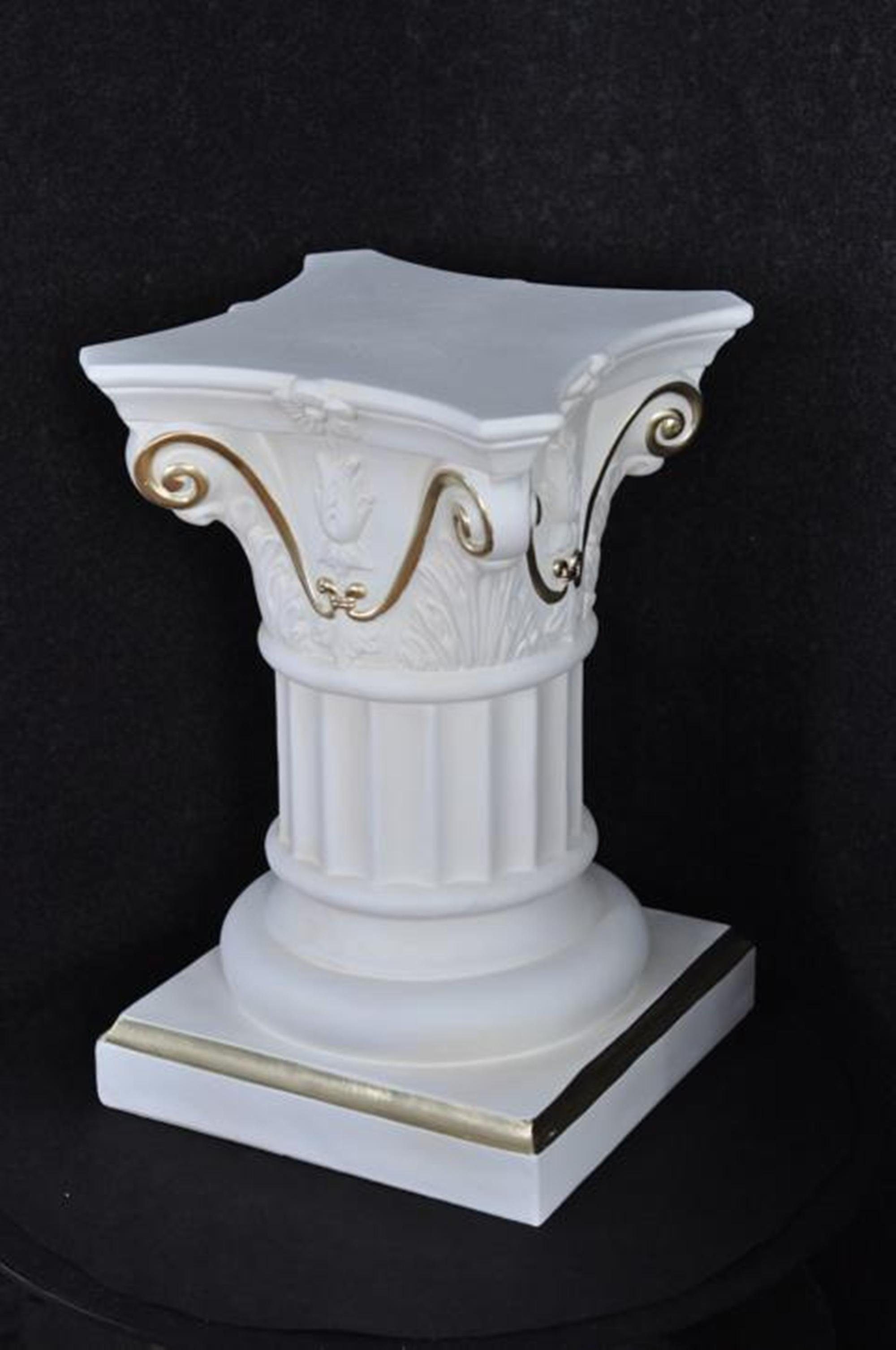 JVmoebel Skulptur Medusa Säule Römische Säulen Marmor Skulptur Figur Deko Dekoration