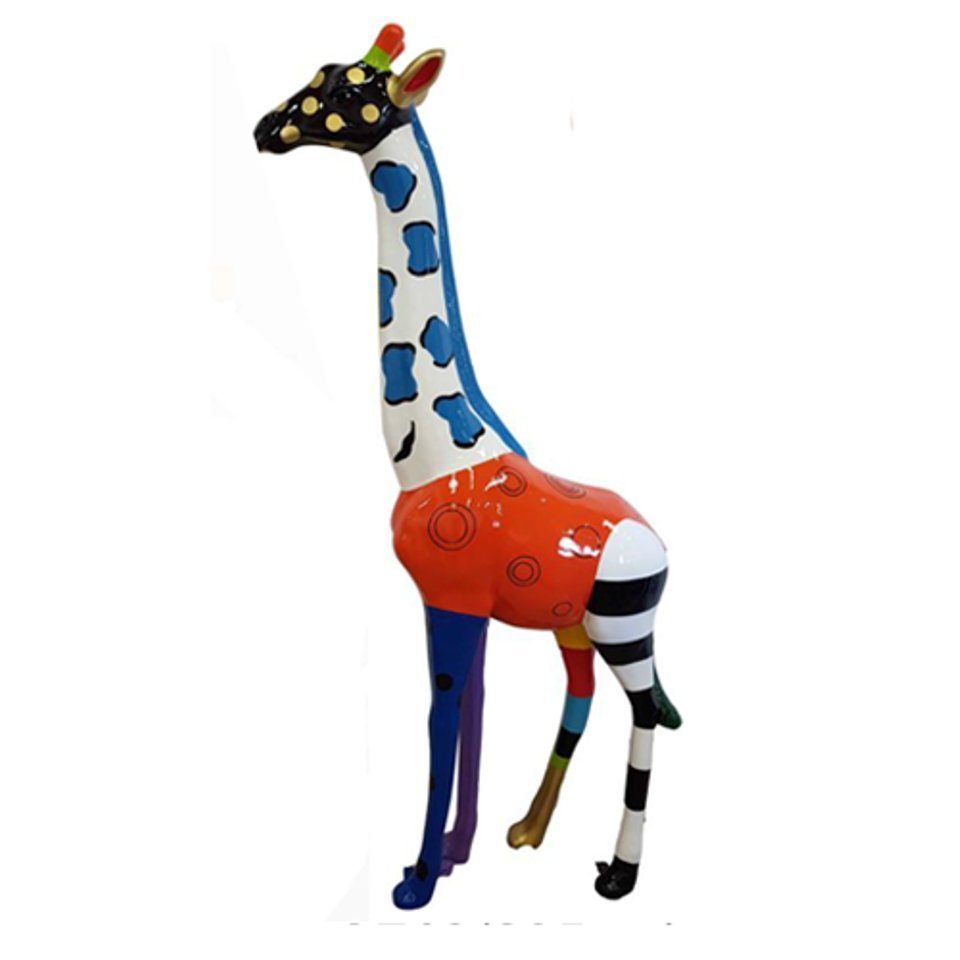 JVmoebel Dekoobjekt Design Dekoration Figur Giraffe Kunststoff Garten Skulptur 205 cm Neu