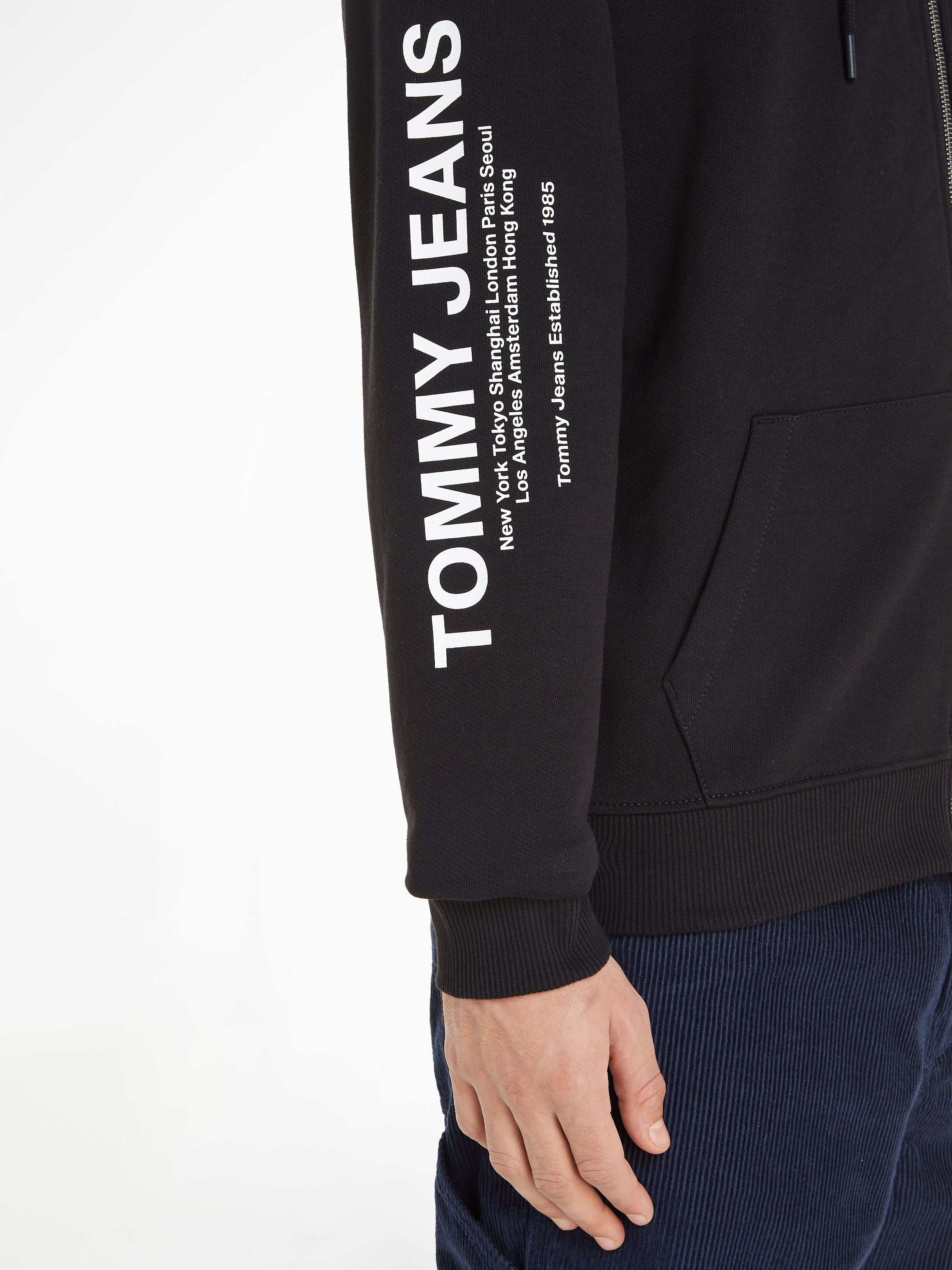 REG Sweatjacke HOODIE Black Tommy ENTRY Jeans TJM ZIP-THRU