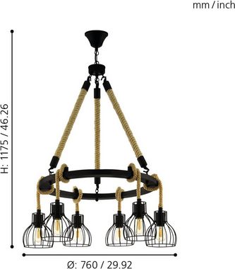 EGLO Pendelleuchte RAMPSIDE, ohne Leuchtmittel, Hängeleuchte, Hängelampe