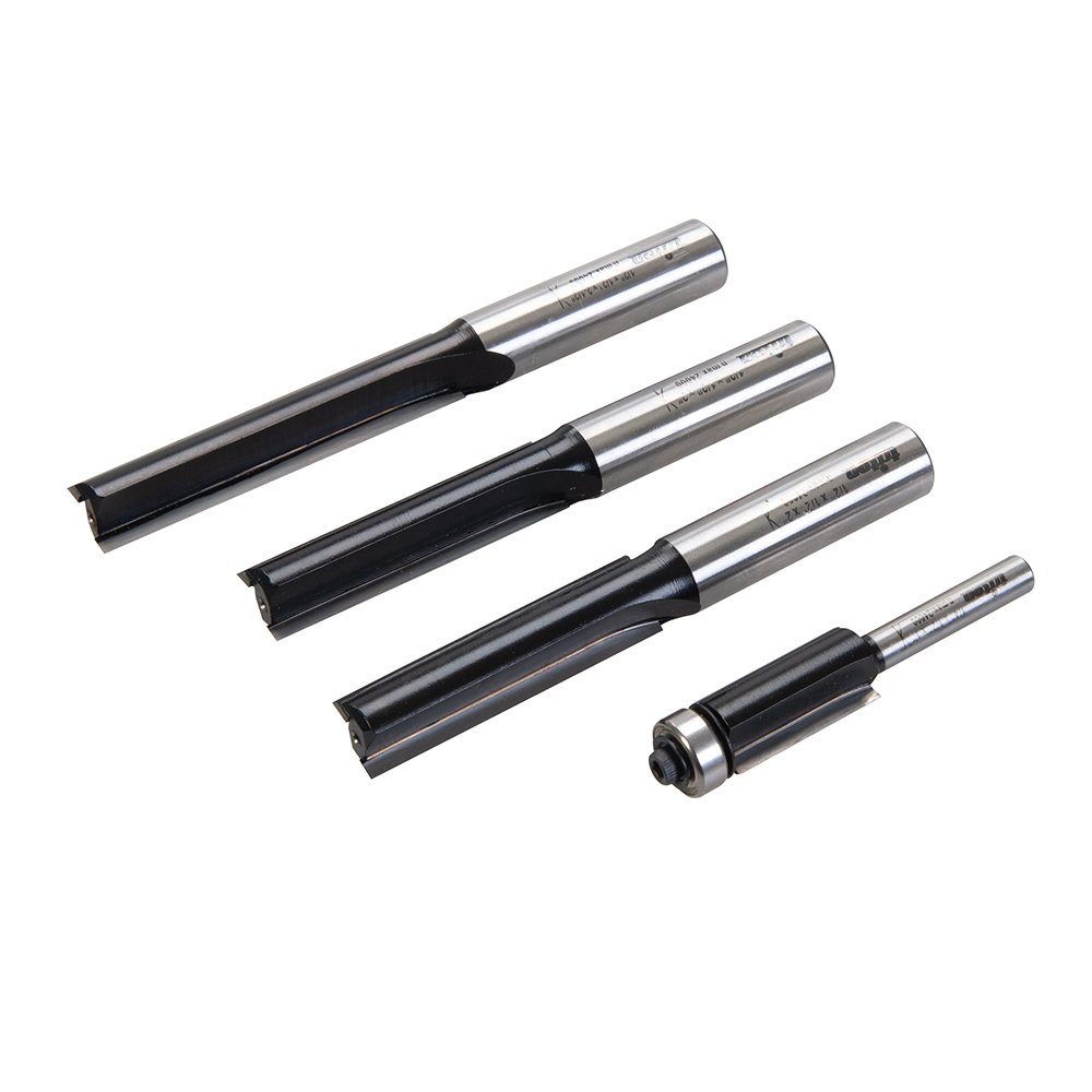 Fräser-Set Fräser für Küchenarbeitsplatten Set 1/2 + 1/4-Zoll 4-tlg.