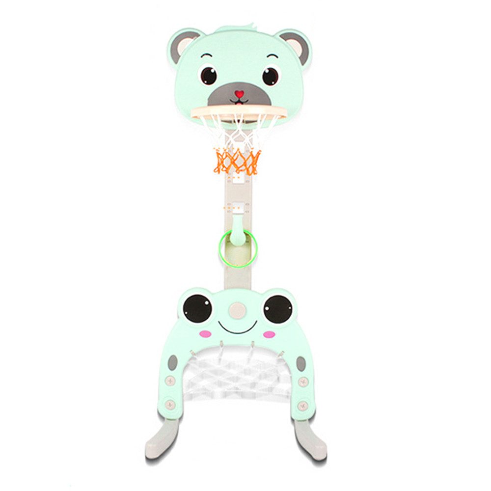 Basketballkorb 3 in 1 Kinder Basketballständer mit Basketball Fußball Ring