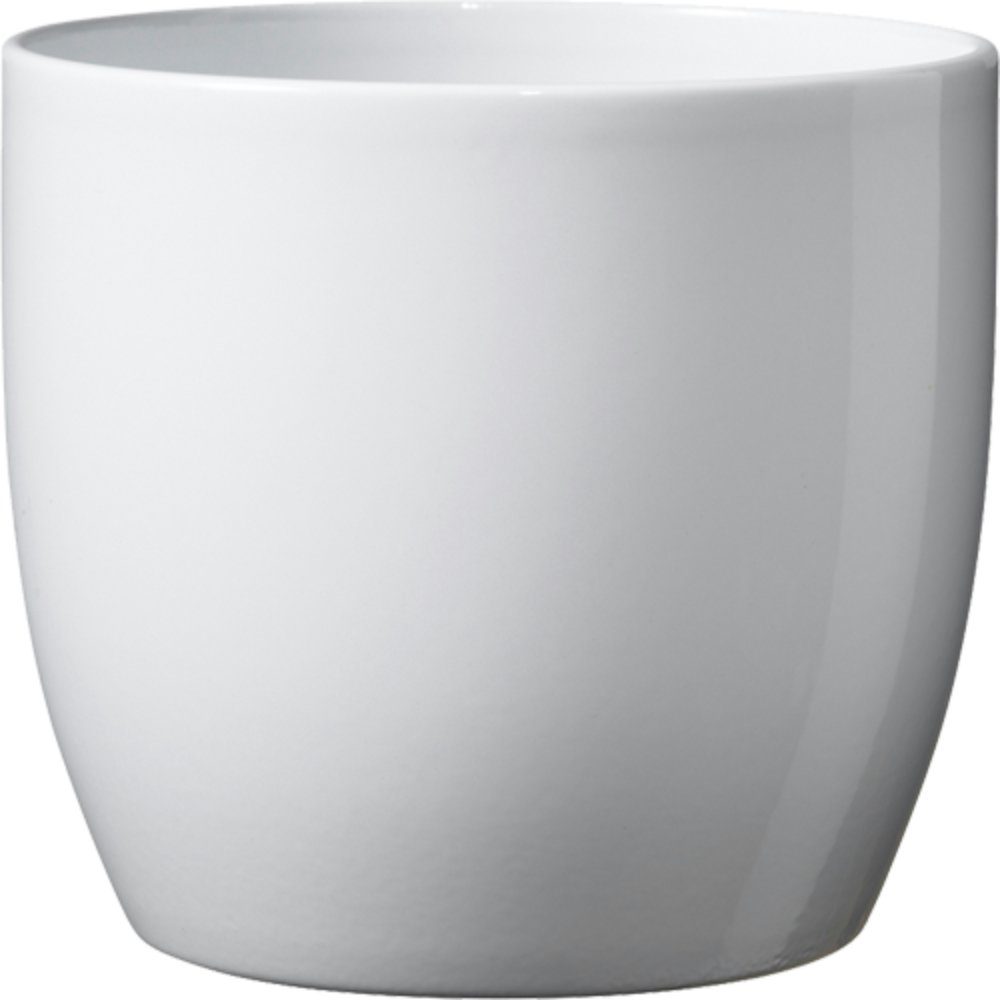 Heimwerkercenter Übertopf Kermikübertopf Basel ø12 cm, weiss glänzend, hoch günstig online kaufen