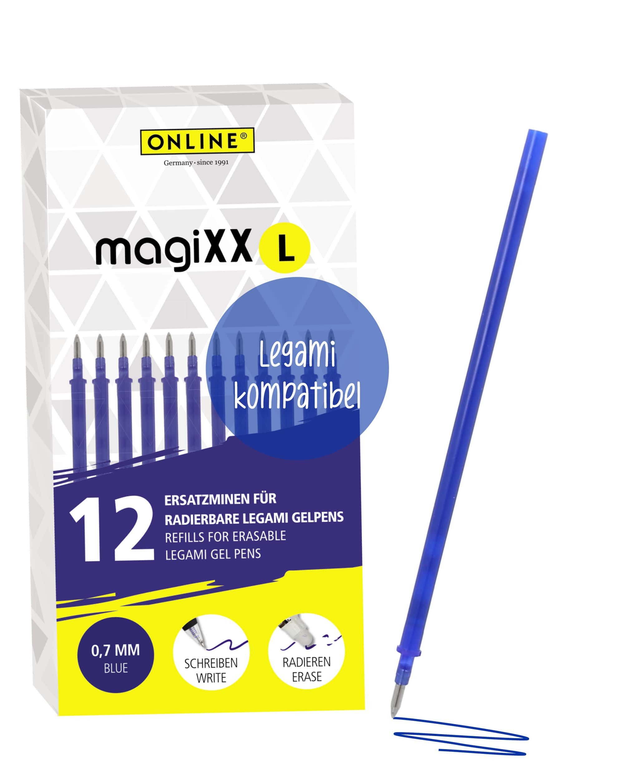 Produktbild von HABNI 8 Stück Radierbarer Ersatzminen, Kompatibel Mit Legami-Bunte Erasable Gel Pen Refill Set, Stiftspitze 0,7mm,Höhe 13 Cm, Blisterpackung, 8 Farben