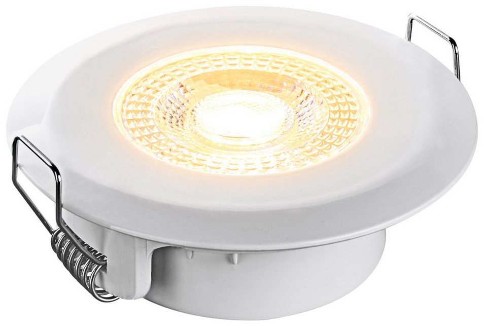 HEITRONIC LED Einbaustrahler DL7202, Dimmfunktion, LED fest integriert,  Warmweiß, Einbauleuchte, Downlight, für Feuchträume geeignet
