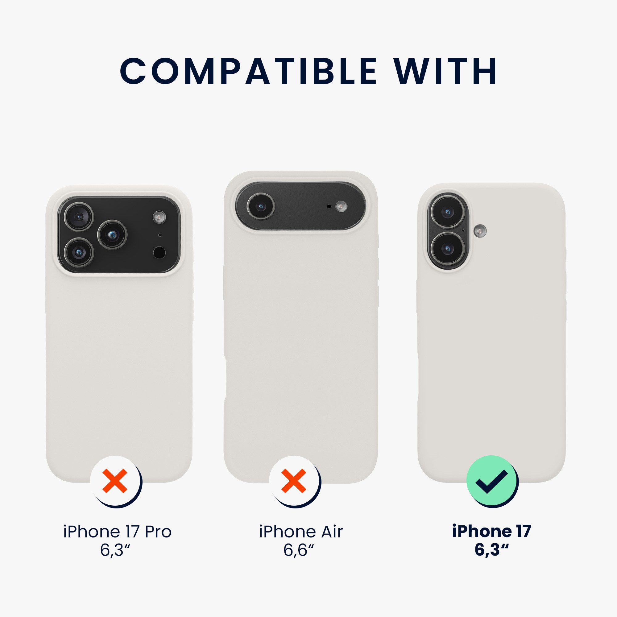 kwmobile Smartphone-Hülle Hülle für Apple iPhone 17, Hülle Silikon gummiert - Handyhülle - Handy Case Cover – Bild 2 von 5