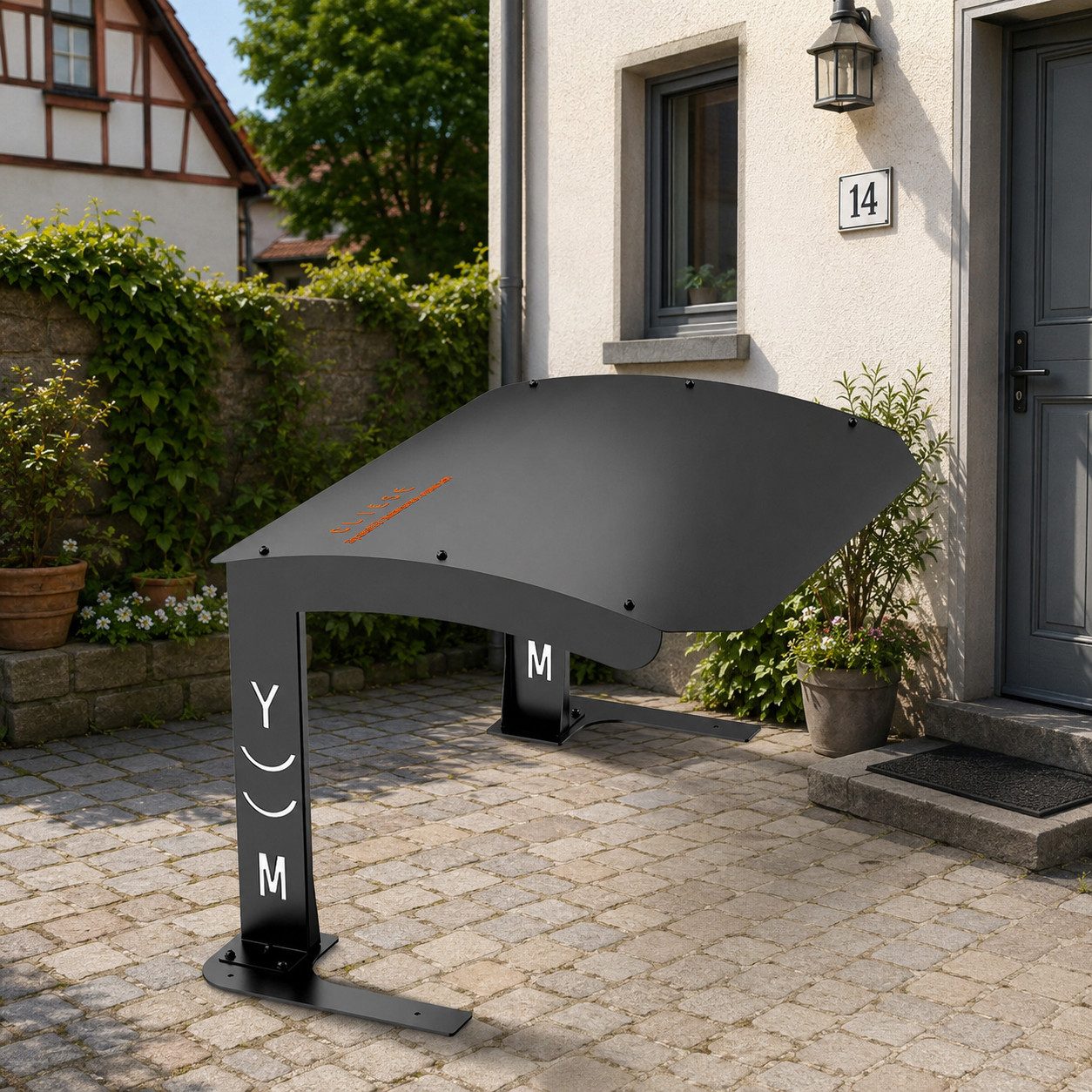 GLIESE POWER Mähroboter-Garage wetterfestes Unterstellhaus für Rasenmäher, 70x55x41 cm, BxTxH: 70x55x45 cm, (1-St), Wasserdicht, Sonnen- und Regenschutz, UV-beständige, Schwarz