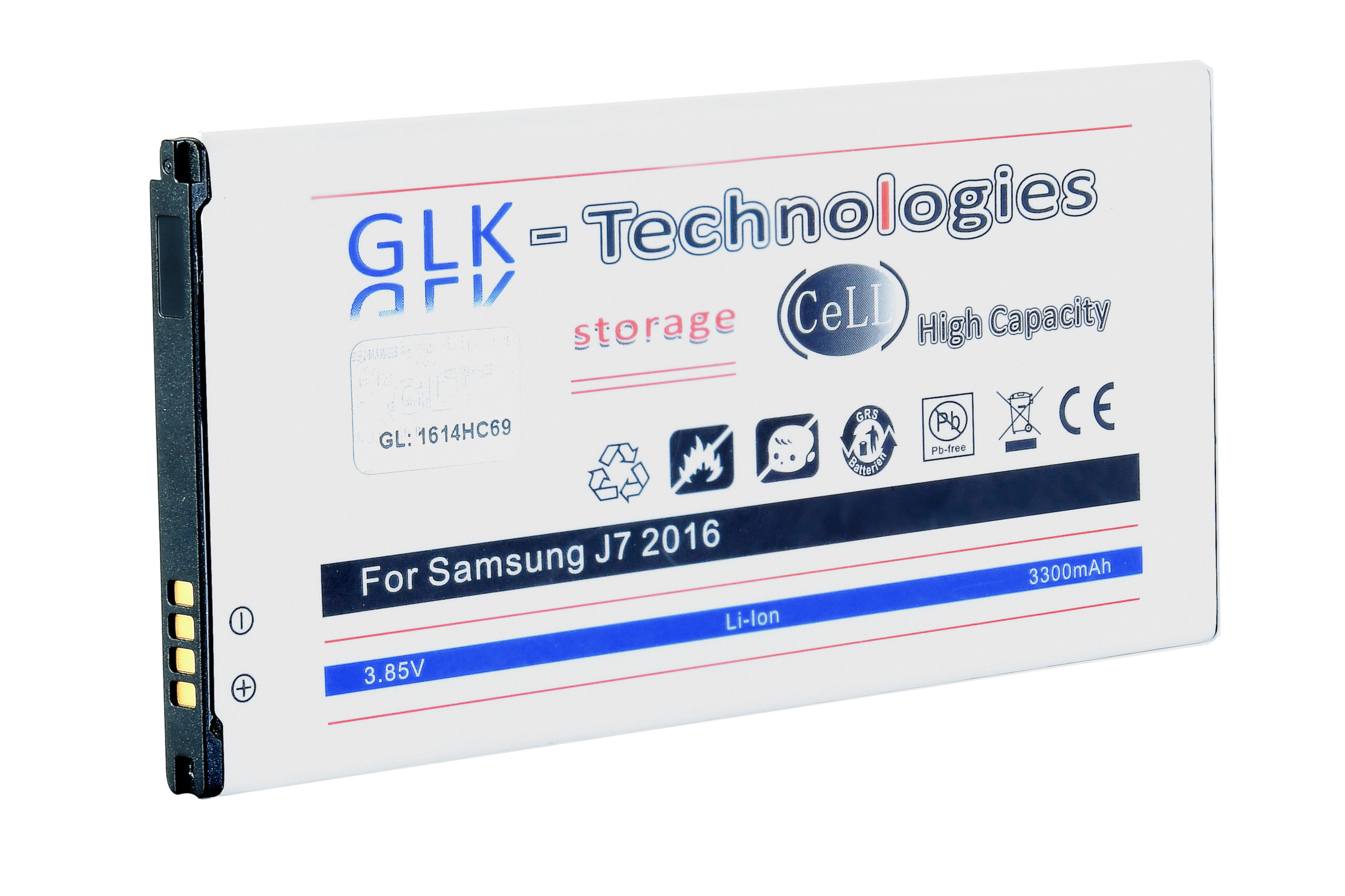 Power GLK-Technologies EB-BJ710CBE (2016), (SM-J710F) J7 Galaxy 3300 Smartphone-Akku High Accu, kompatibel mAh Ersatzakku Original GLK-Technologies mit mAh 3300 Samsung Battery,