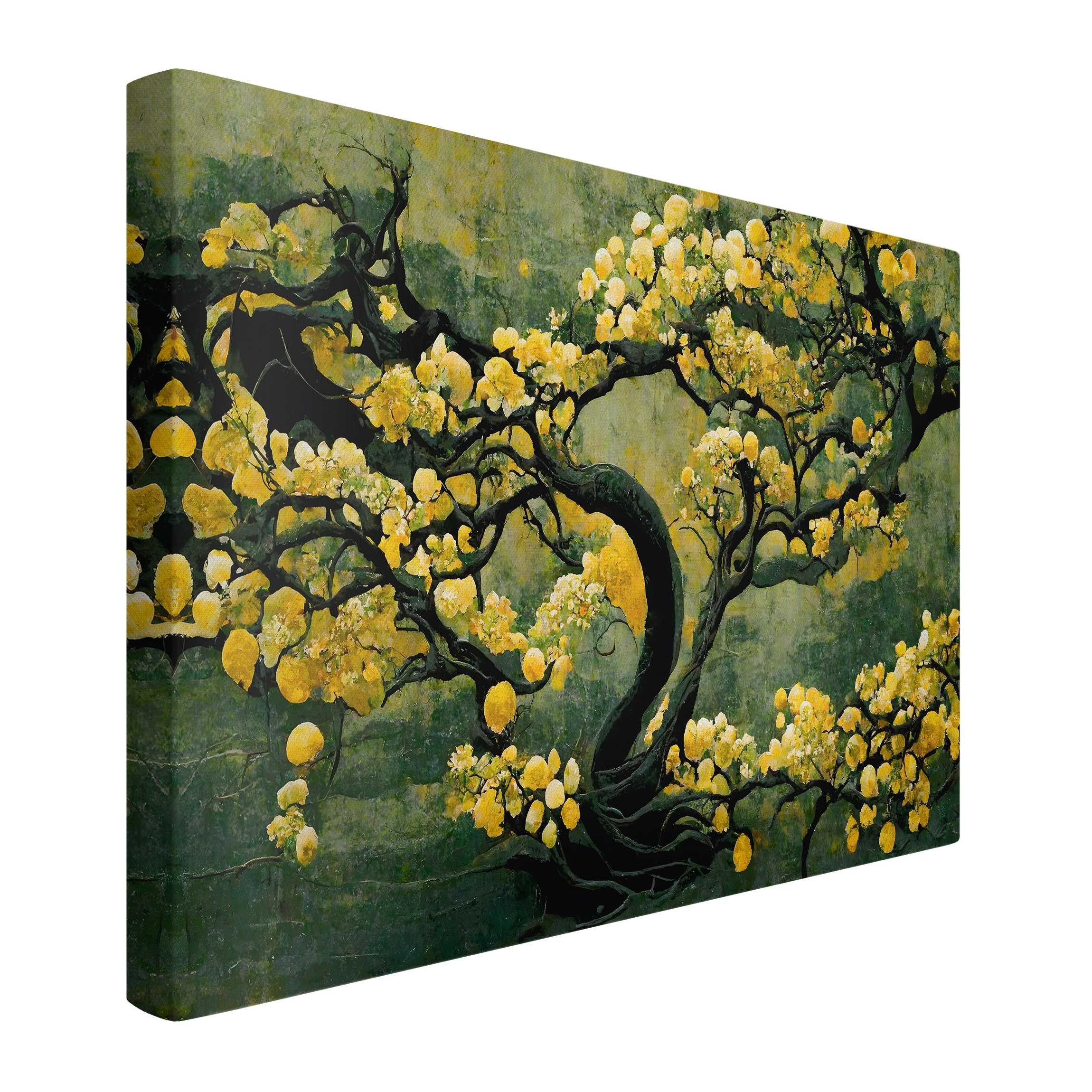 Bilderdepot24 Leinwandbild Akustikbild mit Schallabsorberkern grün mit Motiv Abstrakt, Abstrakt (Wandbild im Leinwandstil mit 4 cm Keilrahmen für bessere Raumakustik), reduziert störenden Nachhall & Echos in Wohnzimmer Schlafzimmer Küche