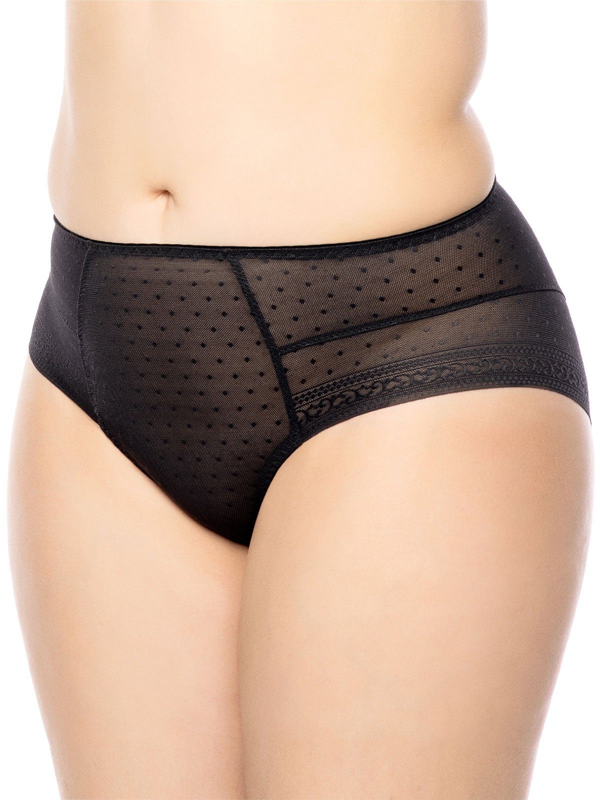 Damen Taillenslip 1-St) Meghan Ulla Zwickel schwarz Dessous Slip (Stück,