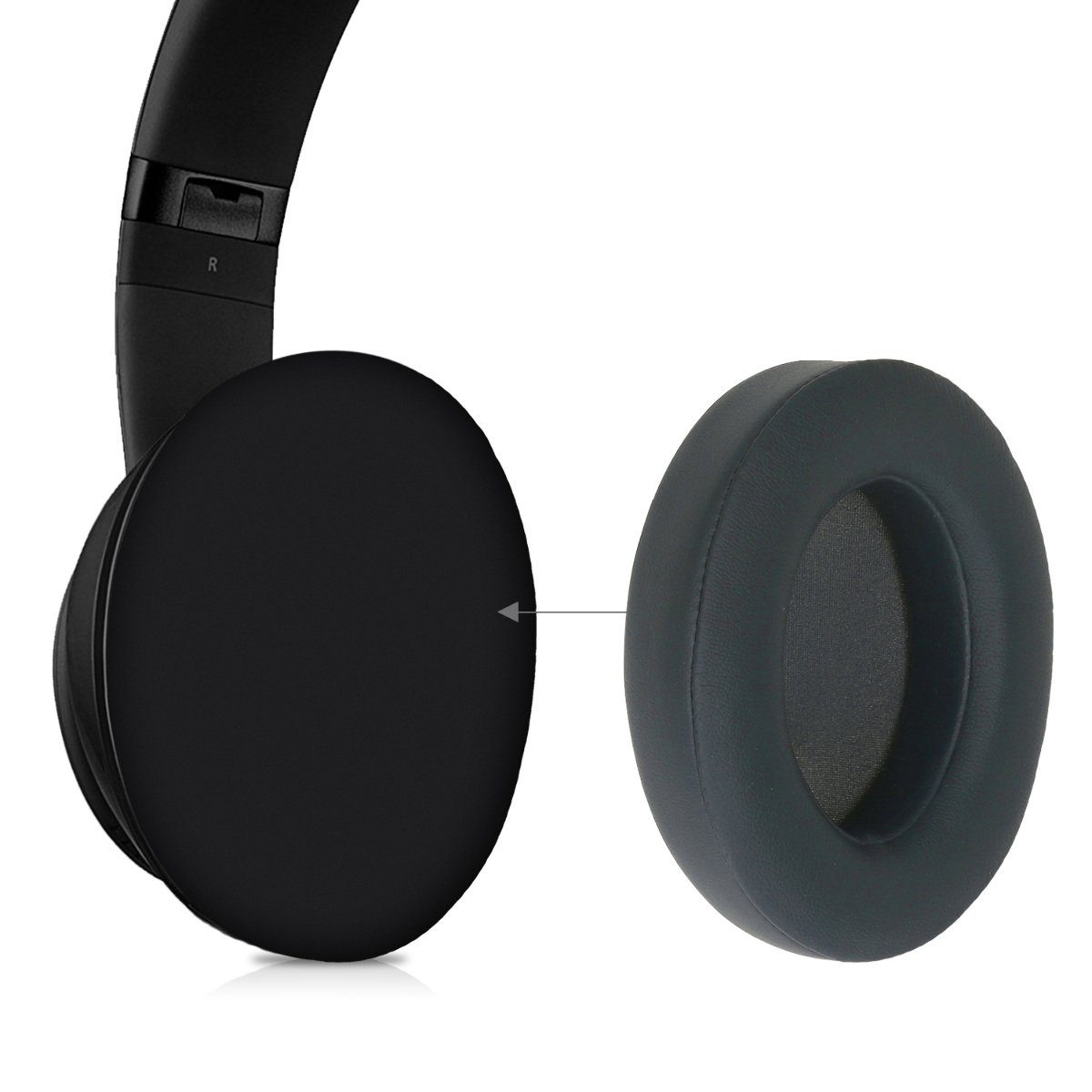kwmobile 2x Ohr Polster für Beats Studio 2 / 3 Wireless Ohrpolster (Ohrpolster Kopfhörer - Kunstleder Polster für Over Ear Headphones)