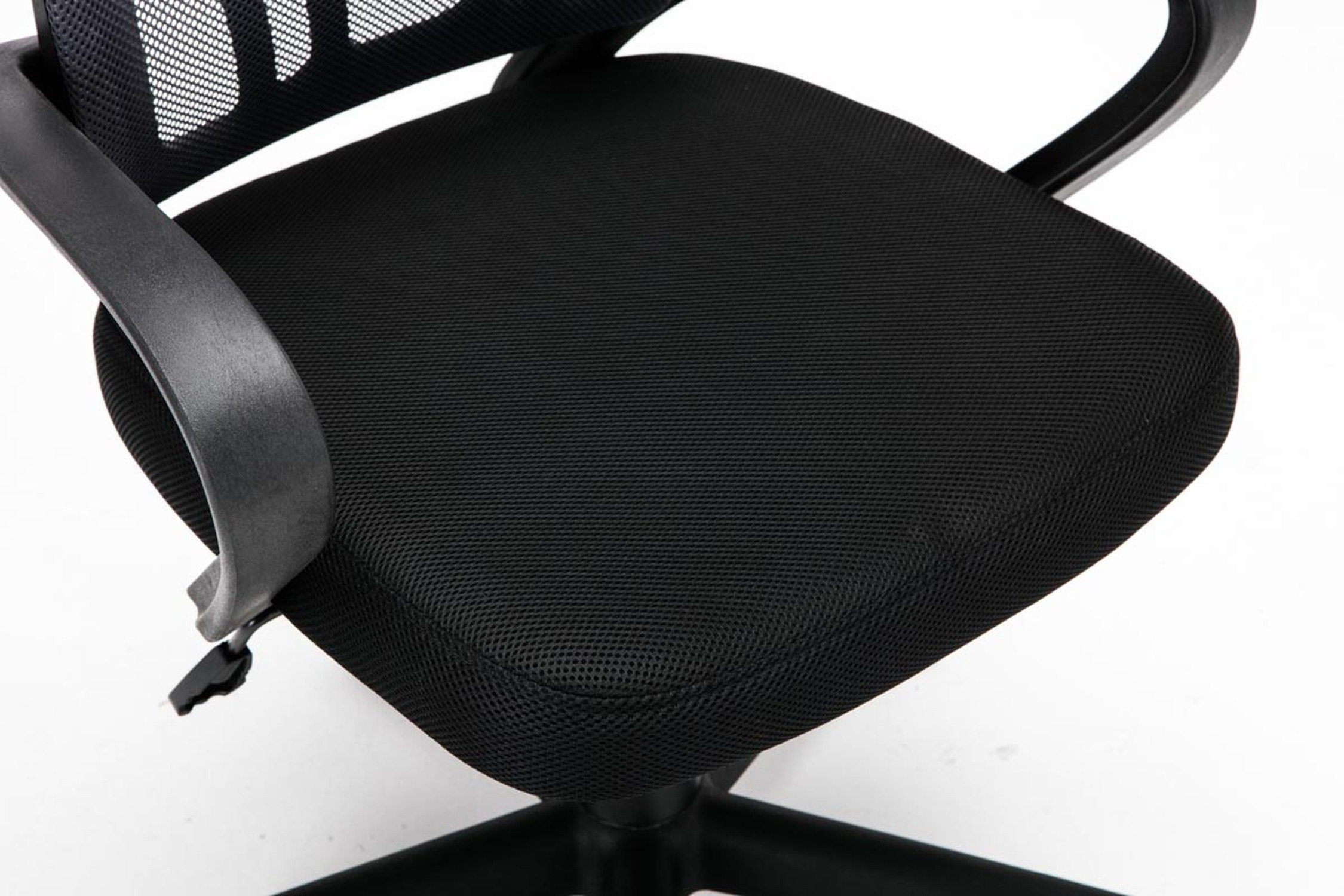 drehbar TPFLiving Rückenlehne (Schreibtischstuhl, mit - und XXL), - Kunststoff 360° Microfaser Bürostuhl Gestell: Drehstuhl, bequemer Bürostuhl grau Chefsessel, höhenverstellbar schwarz Sitzfläche: Genf