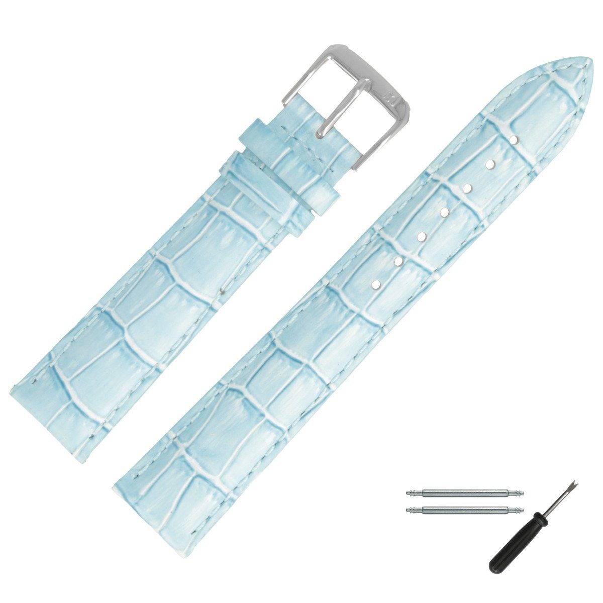 MARBURGER Uhrenarmband 14mm Leder Alligator Prägung günstig online kaufen