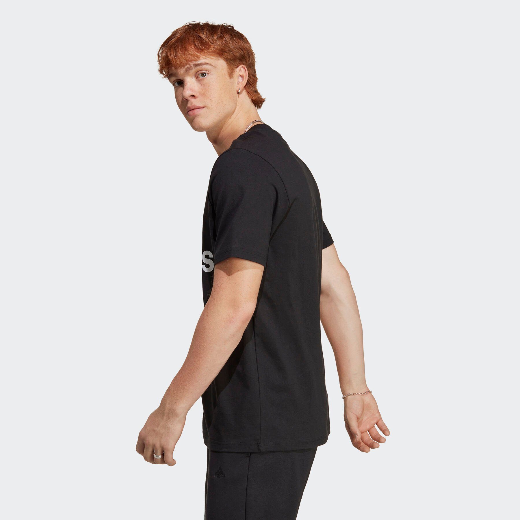 adidas Sportswear T-Shirt ESSENTIALS SINGLE JERSEY BIG LOGO Kurzarm, für Fitness und Freizeit, mit großem Logodruck